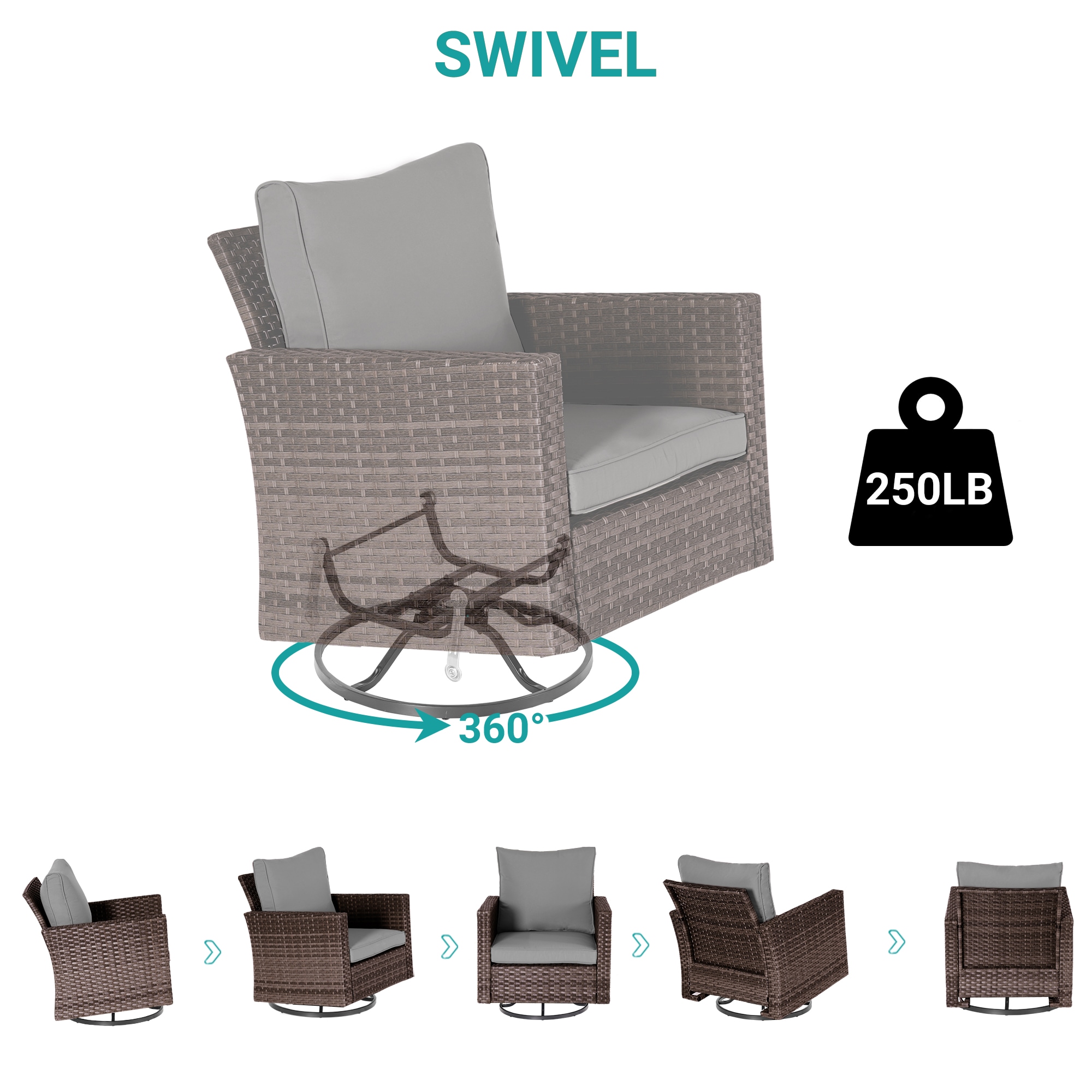 Sonkuki SD-2RCBGYTB2 Patio-Conversation-Sets - View #2