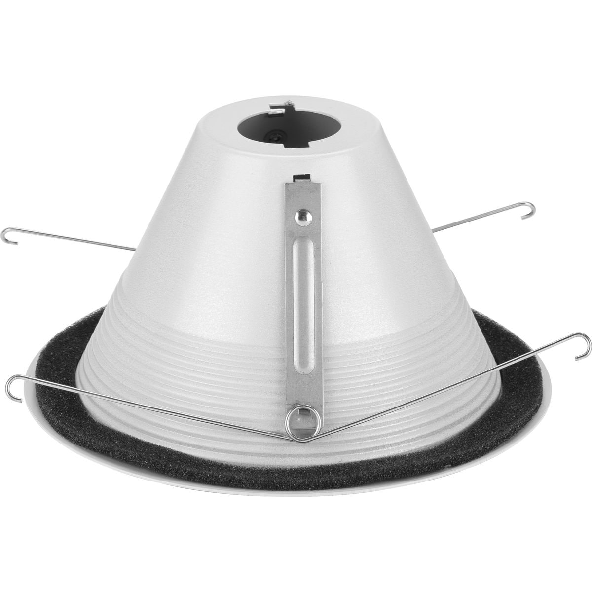 6" Satin White Aluminum Recessed Step Baffle Trim