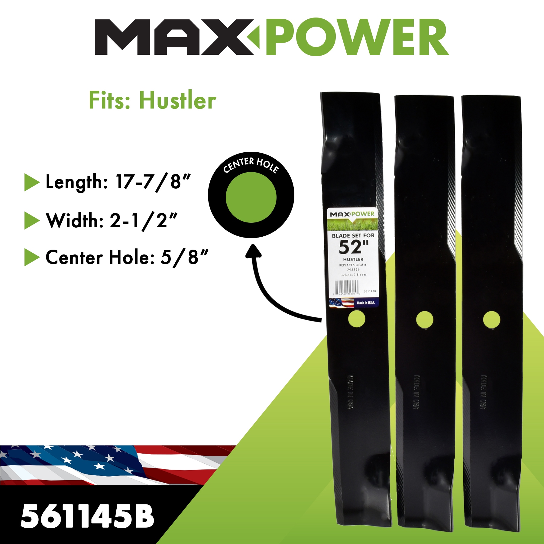 MaxPower 561145B Ope-Mower-Blades - View #2