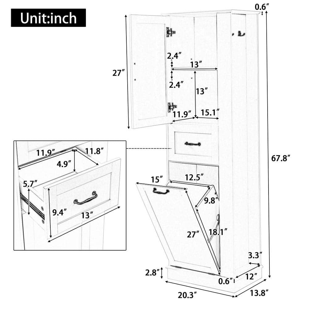 JUJABU ZJBATHCABINET-1 Bathroom-Wall-Cabinets - View #5