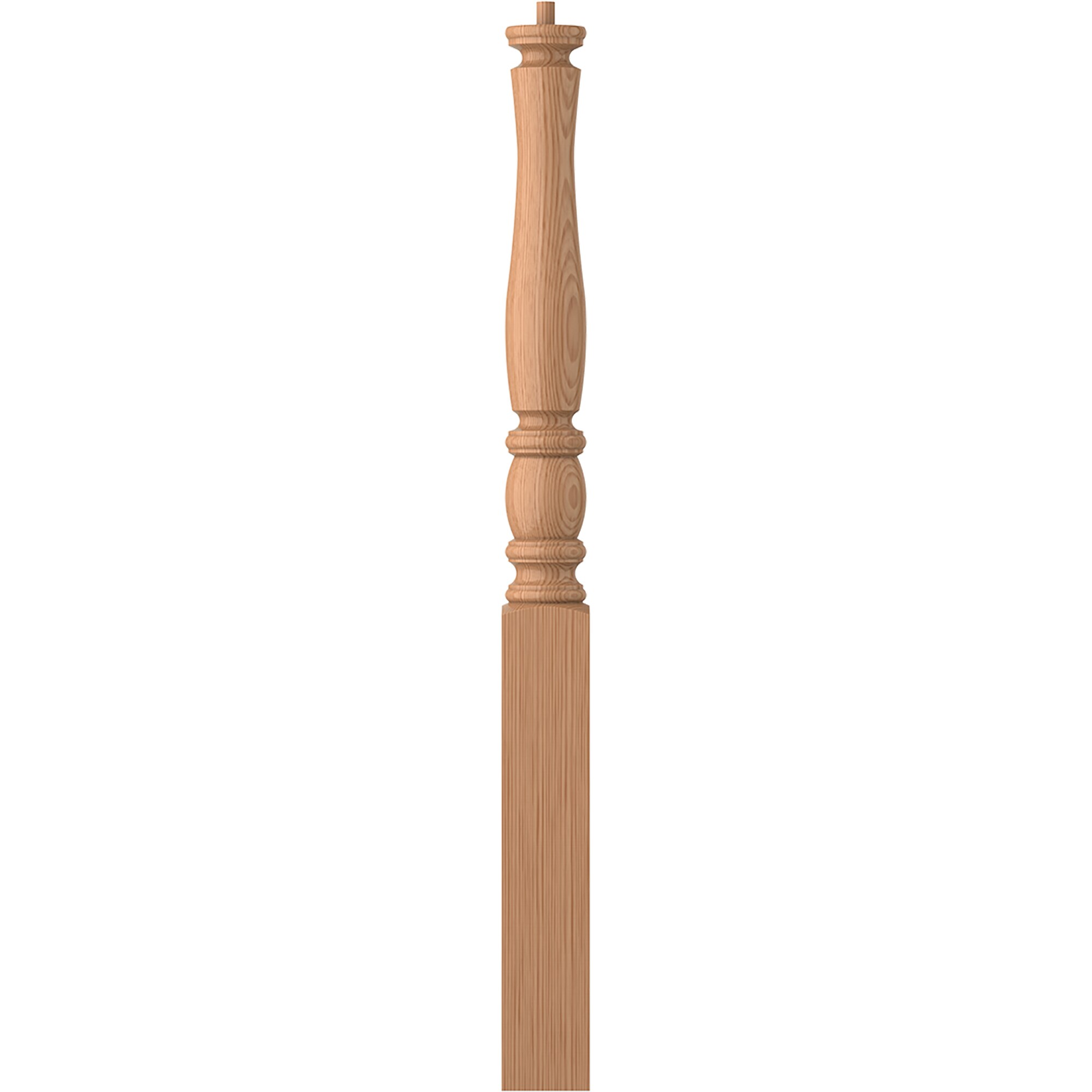 L.J. Smith Stair Systems LJP-3310-AL 3.5-in x 43-in Unfinished Alder Starting Stair Newel Post