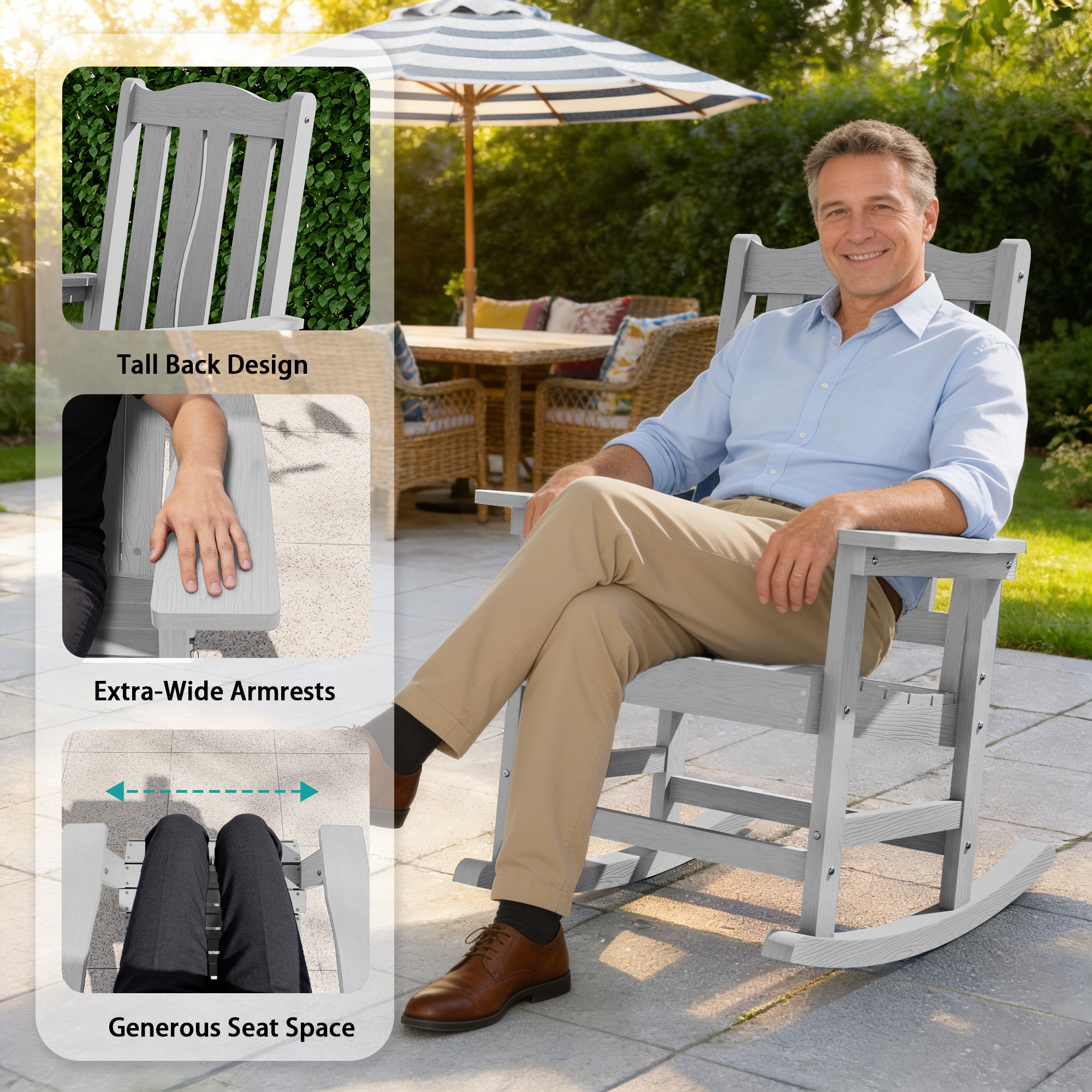 BEWOOD LMK-PE-TS-66LY-4 Patio-Chairs - View #8