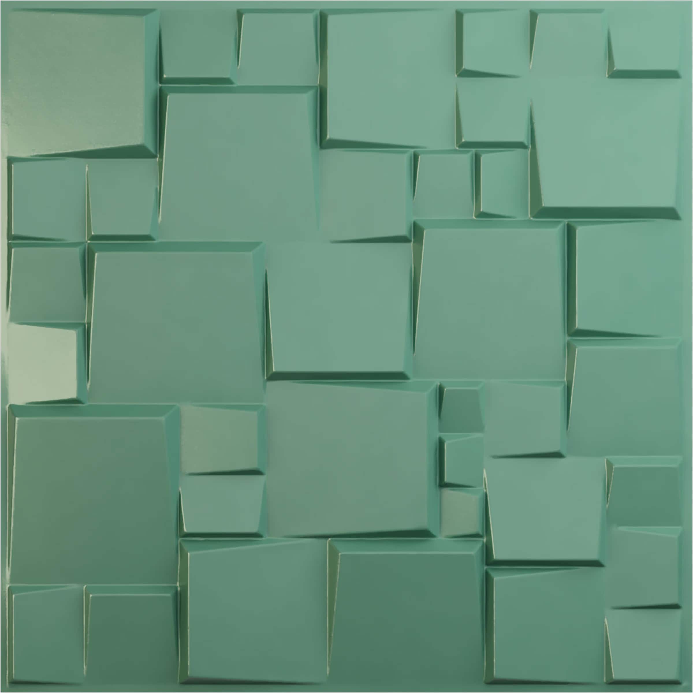 Ekena Millwork WP20X20MSFSM-CASE-12 19-5/8-in x 19-5/8-in Embossed Universal Pearl Metallic Sea Mist PVC Wall Panel 12 -Pack