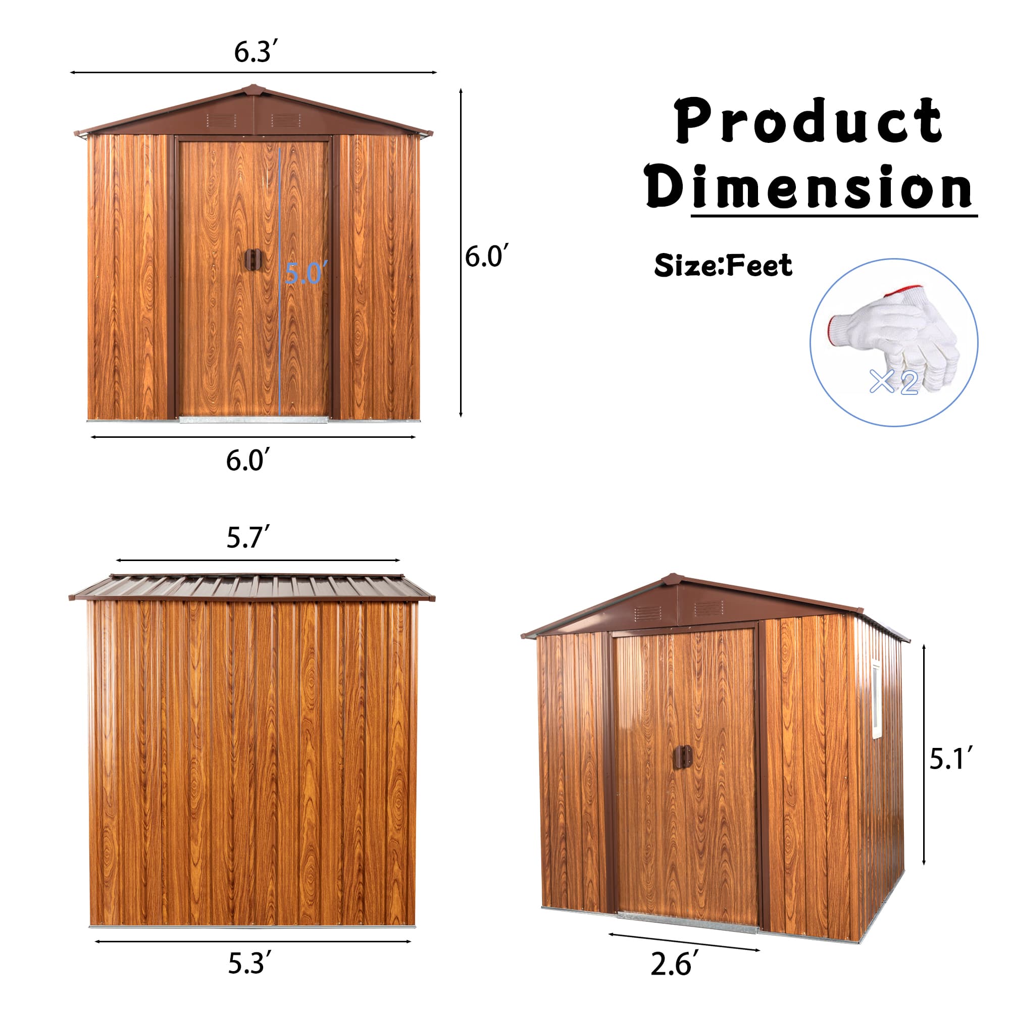 Misty Moon FXLW0403-CWP0044 Metal-Storage-Buildings-Sheds - View #8