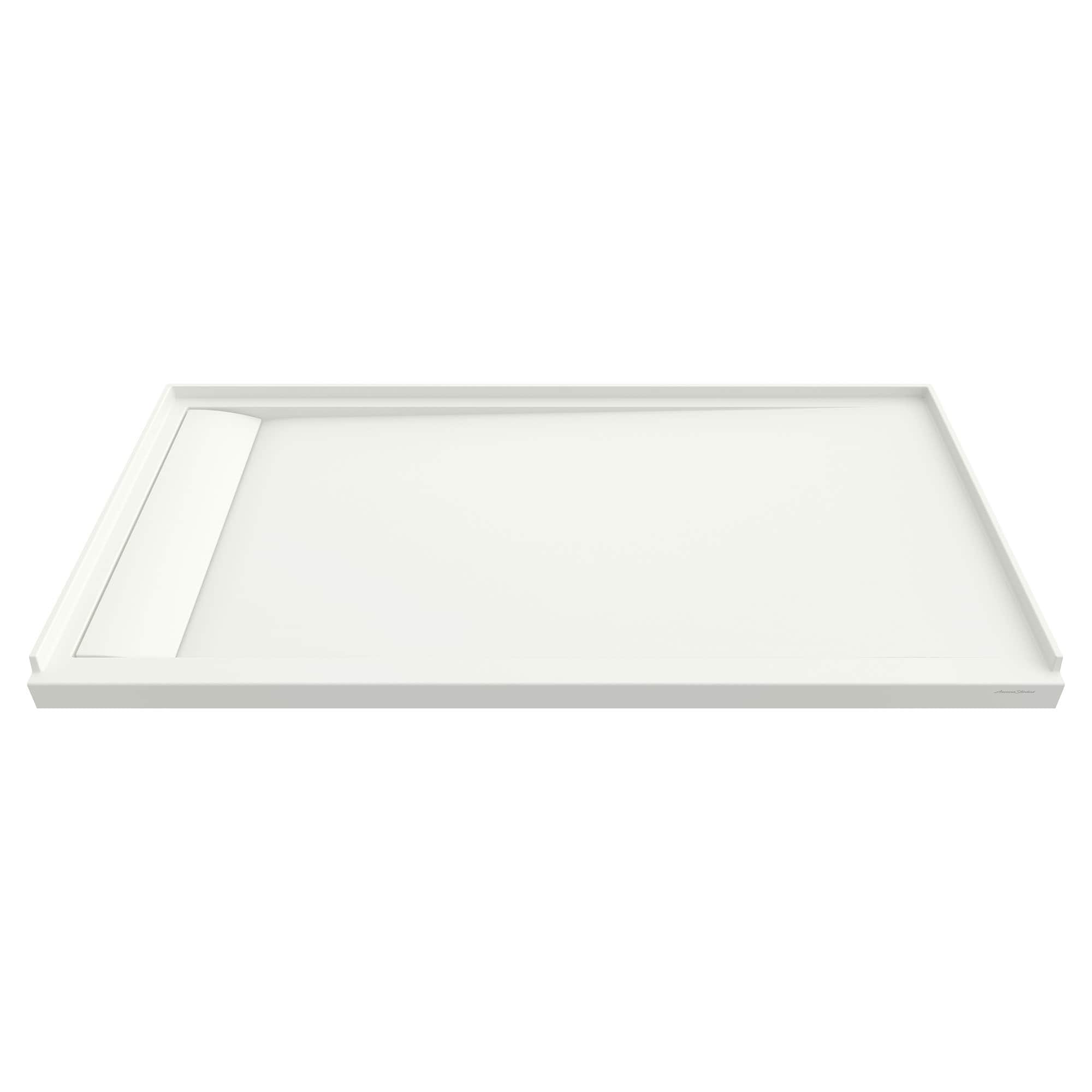 American Standard 6032SM-LHOL.218 Townsend 32-in W x 60-in L White Single Threshold Rectangle Shower pan base with 1-in H Threshold (Left Drain)