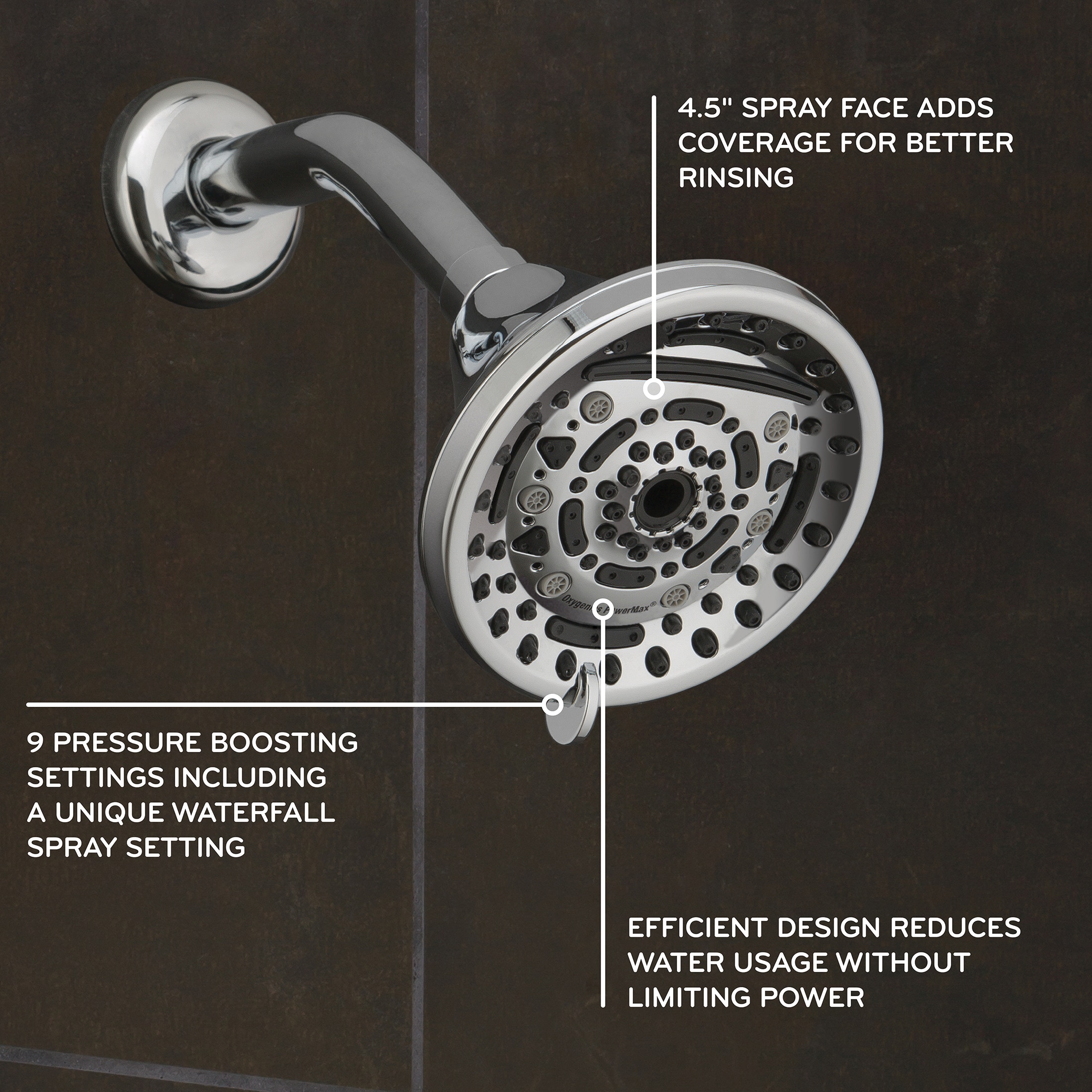 Oxygenics 52268 Fixed-Showerhead - View #2