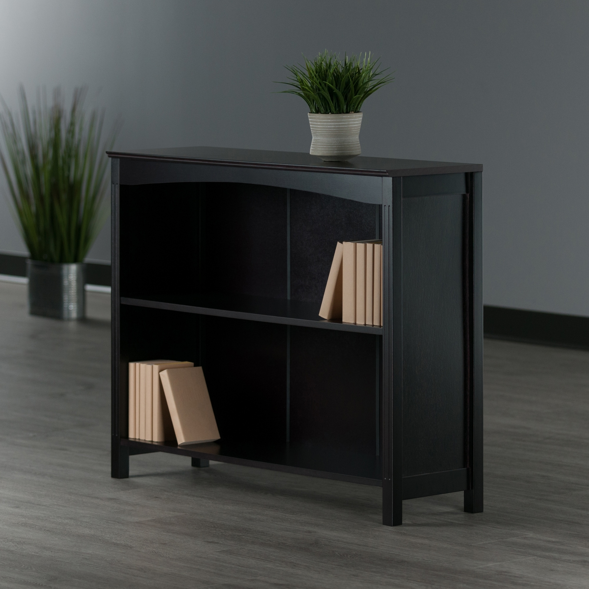 Terrace 3-Tier Espresso Wood Storage Shelf, 37" Wide