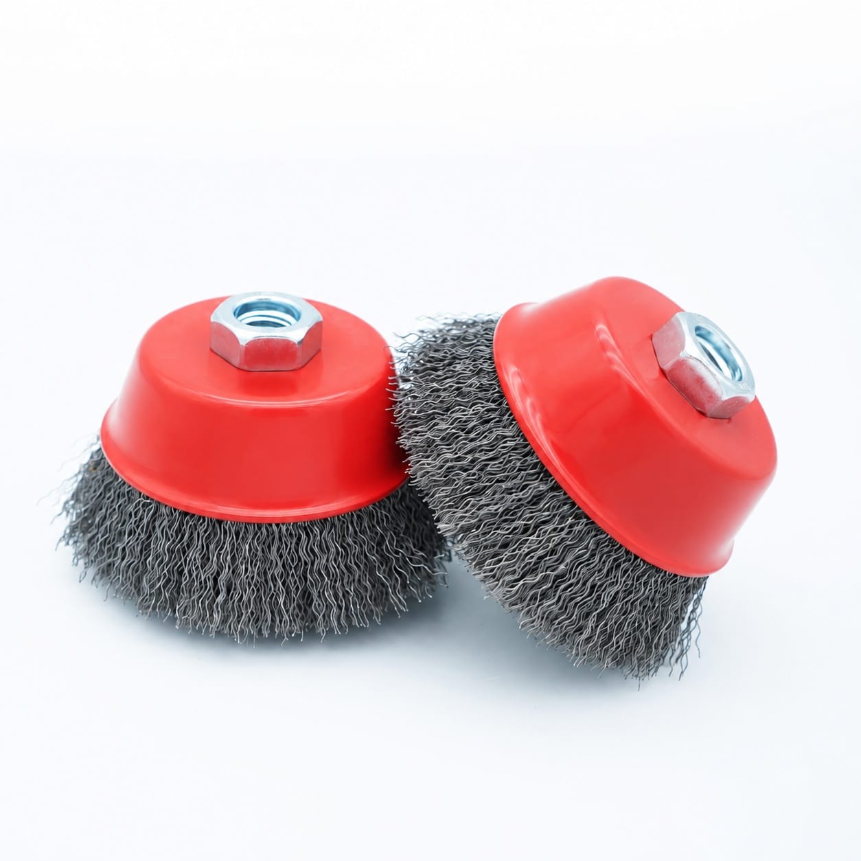 Etokfoks  4 Inch Wire Cup Brush Set for Angle Grinder Crimped and Knotted Carbon Steel 5 8 11 Thread 2 Piece