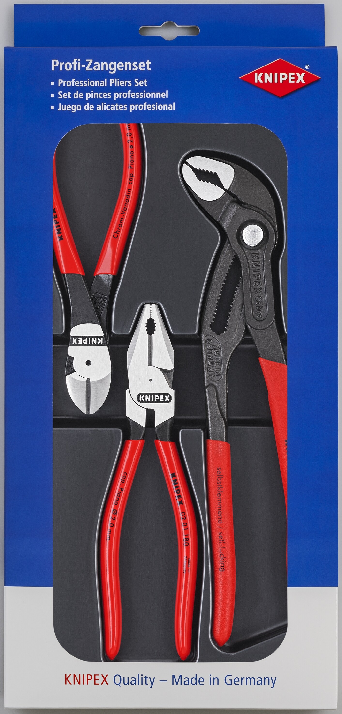 KNIPEX 3-Pack Assorted Pliers with Hard Case in the Plier Sets
