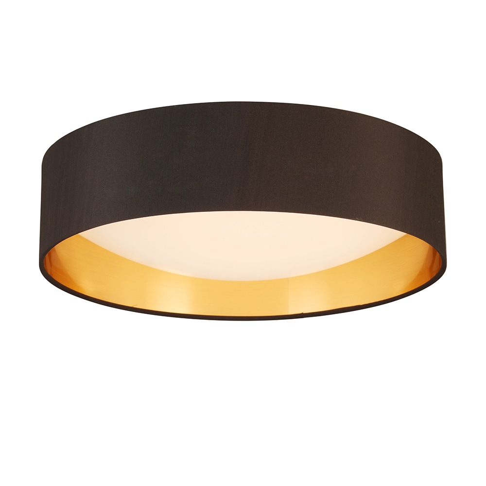 Modern Brushed Nickel 16" Drum LED Flush Mount Ceiling Light