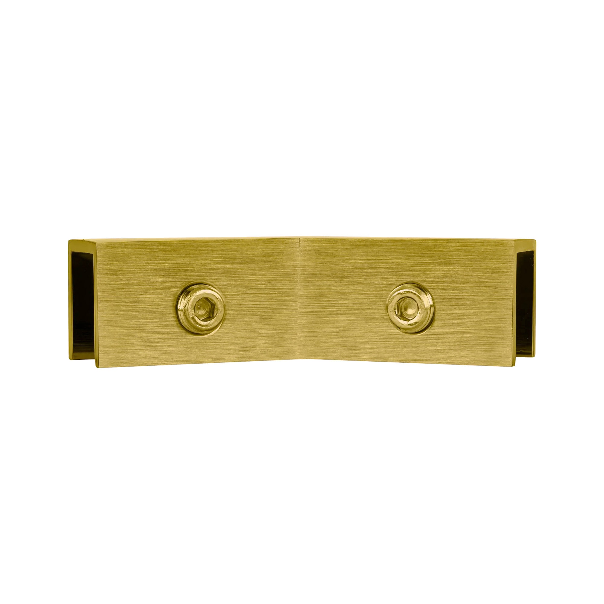 Brixwell  S0GTG135SB Satin Brass 135 Degree Sleeve Over Glass Clamp
