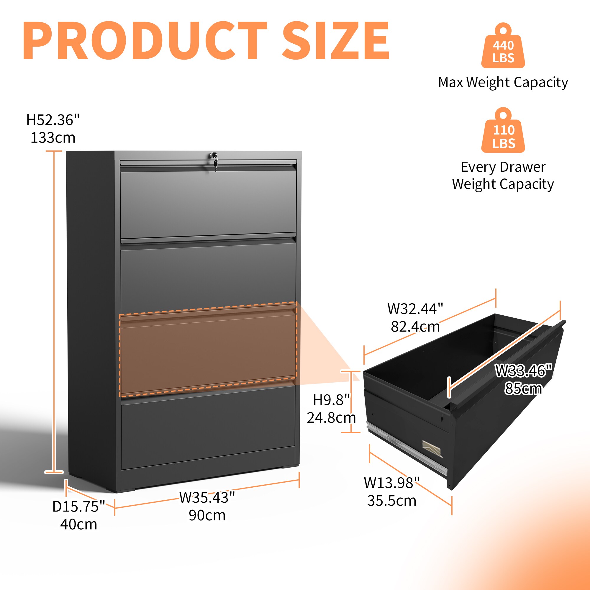 EXTRAUP YHLW1218107778 Filing-Cabinets - View #3