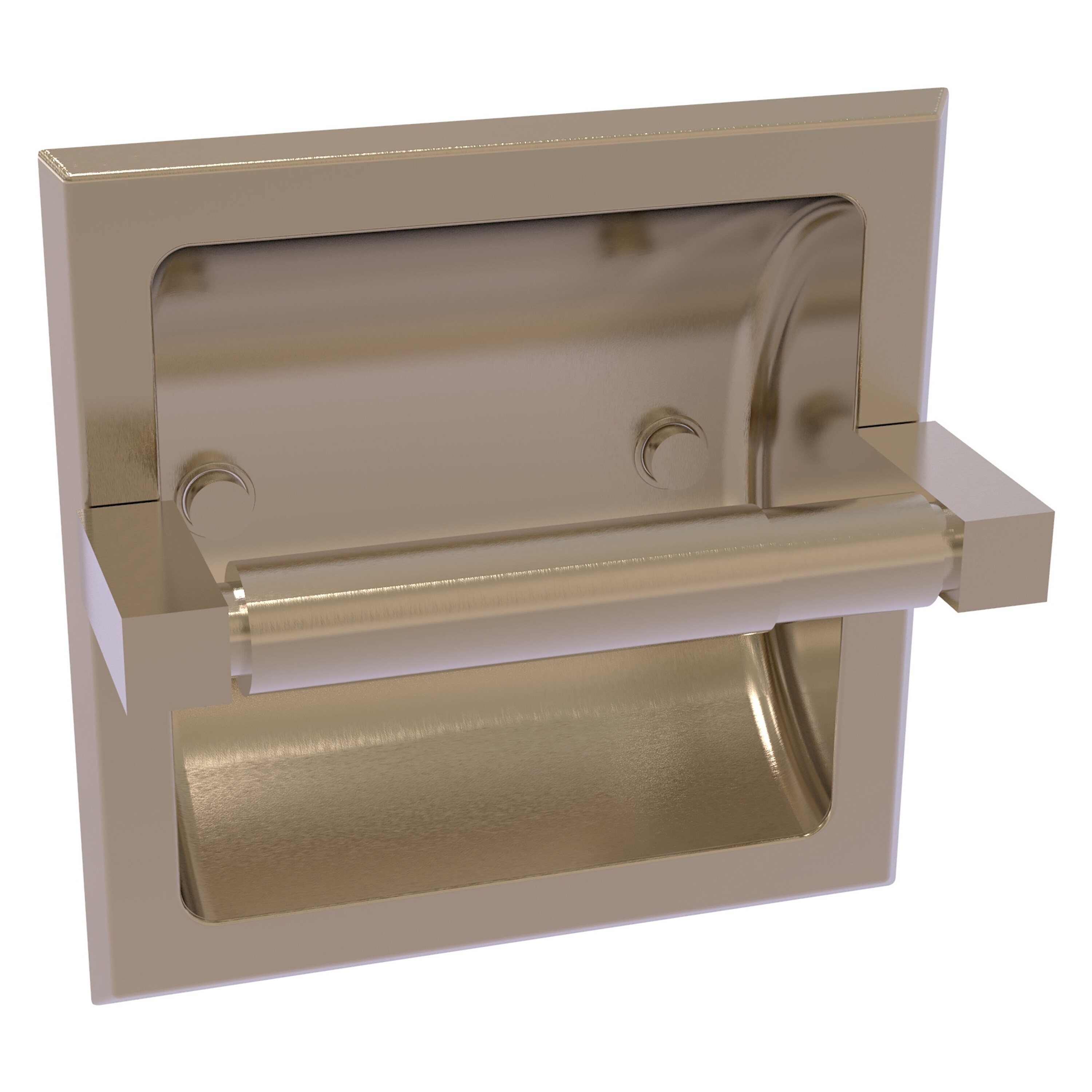 Allied Brass MT-24C-PEW Montero Antique Pewter Recessed Double post Toilet Paper Holder 1 -Rolls with Storage
