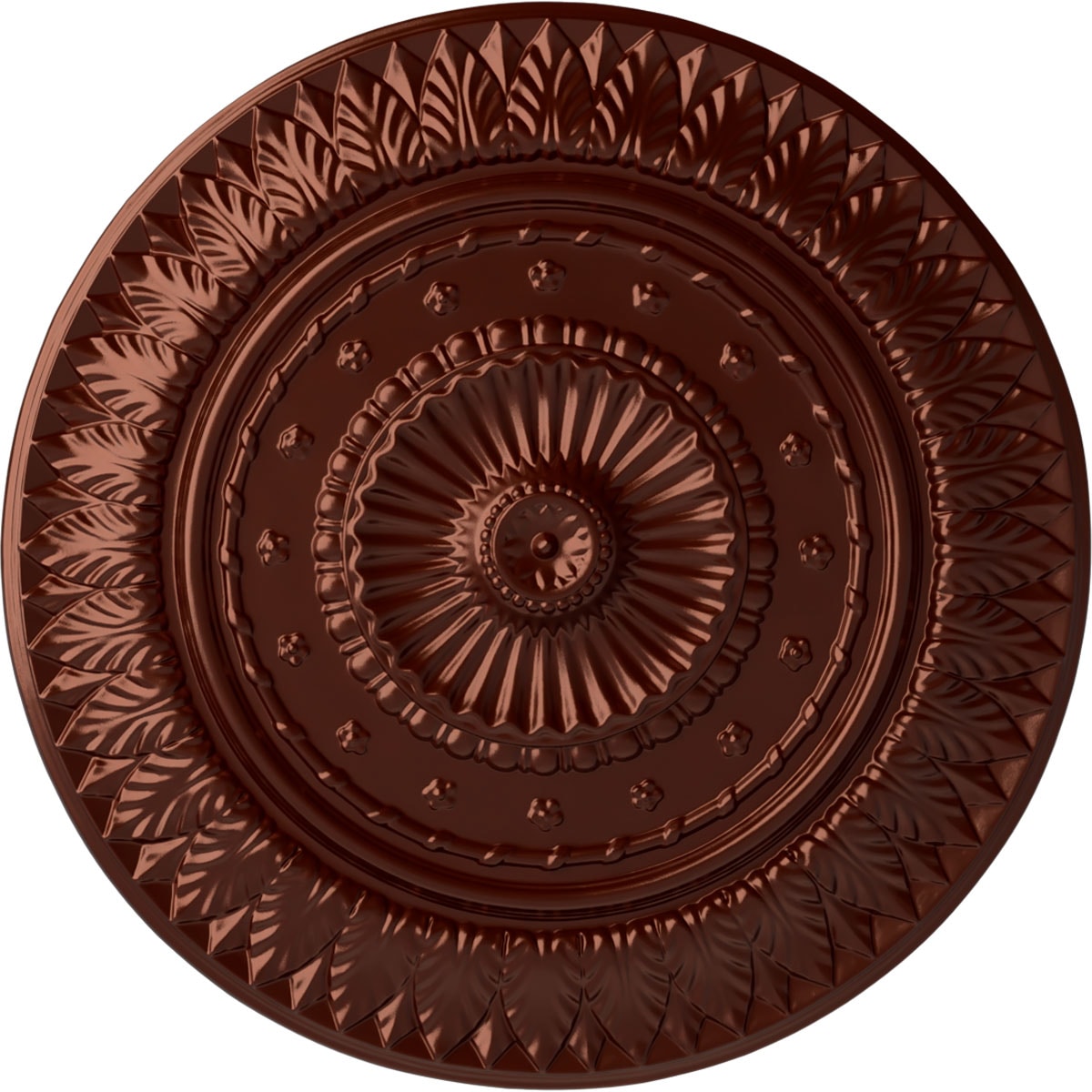 Ekena Millwork CM26CSACS Christopher 26.625-in W x 26.625-in L Painted Antique Copper Polyurethane Whole Ceiling Medallion