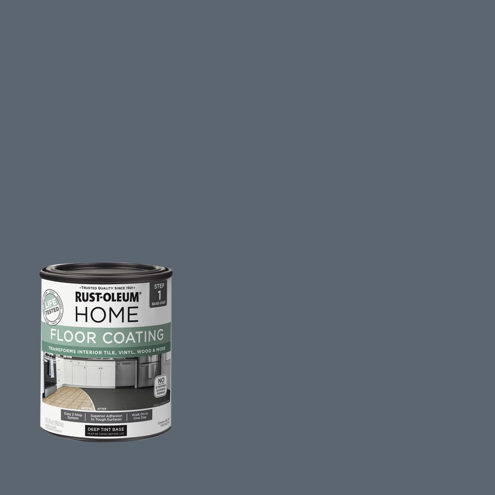 Rust-Oleum 363132T Home Floor Coating Gunmetal Matte Interior Porch and Floor paint ( 1-quart )