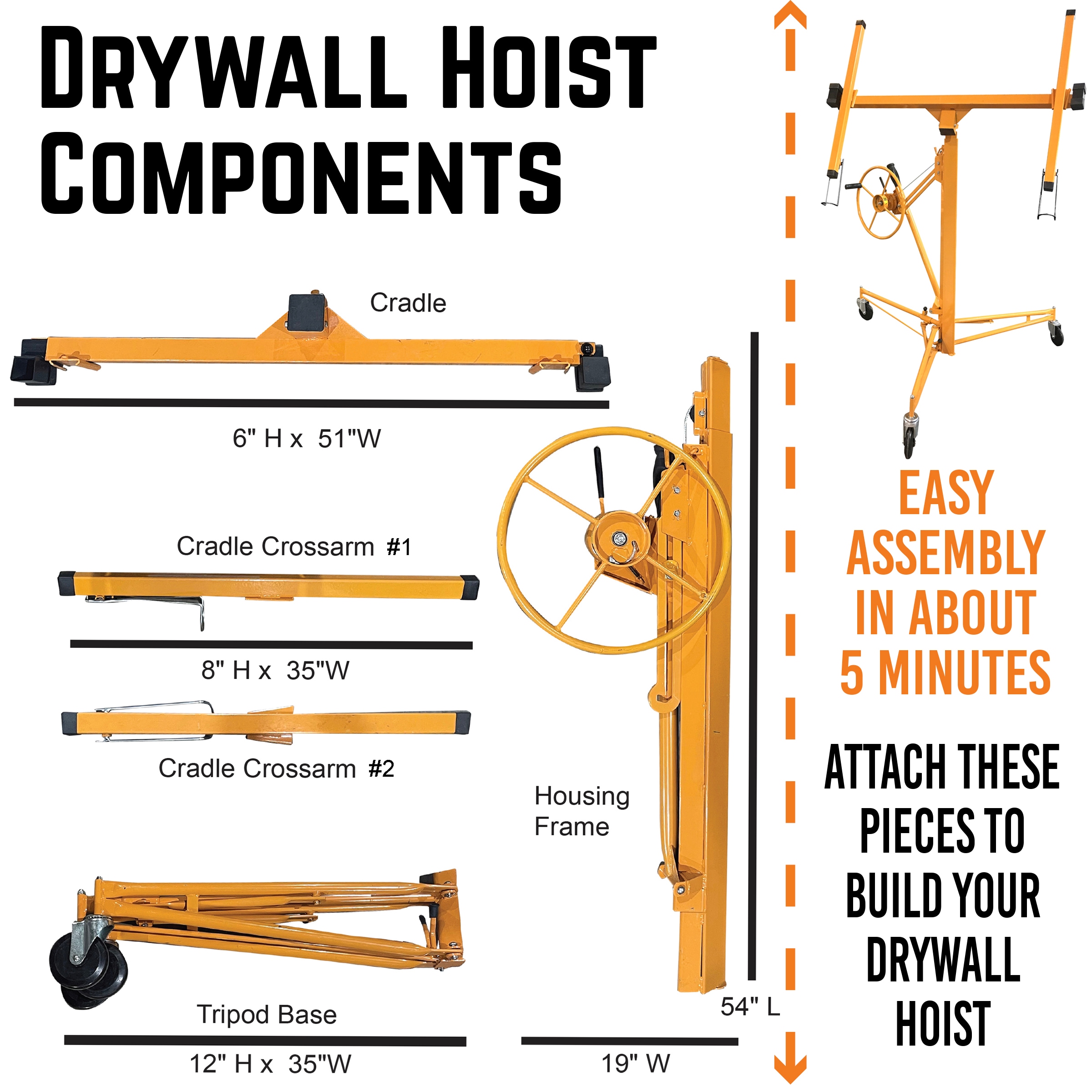 ToolPro 51-in L x 51-in W Steel Drywall Lift