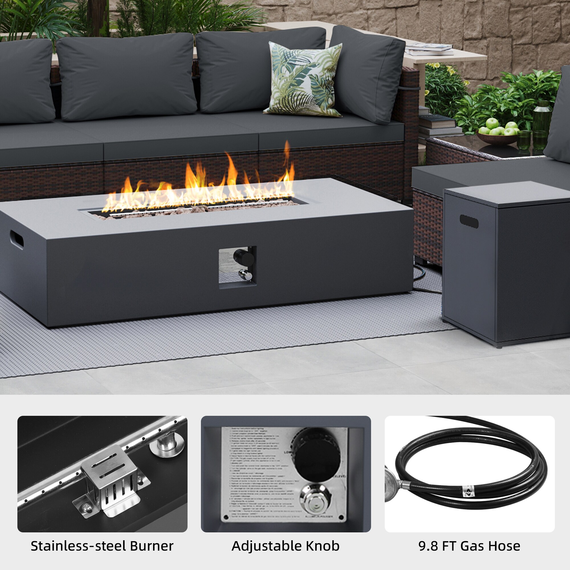 Patio Watcher TBSF-ABC56TDK-DGRAY Patio-Conversation-Sets - View #8