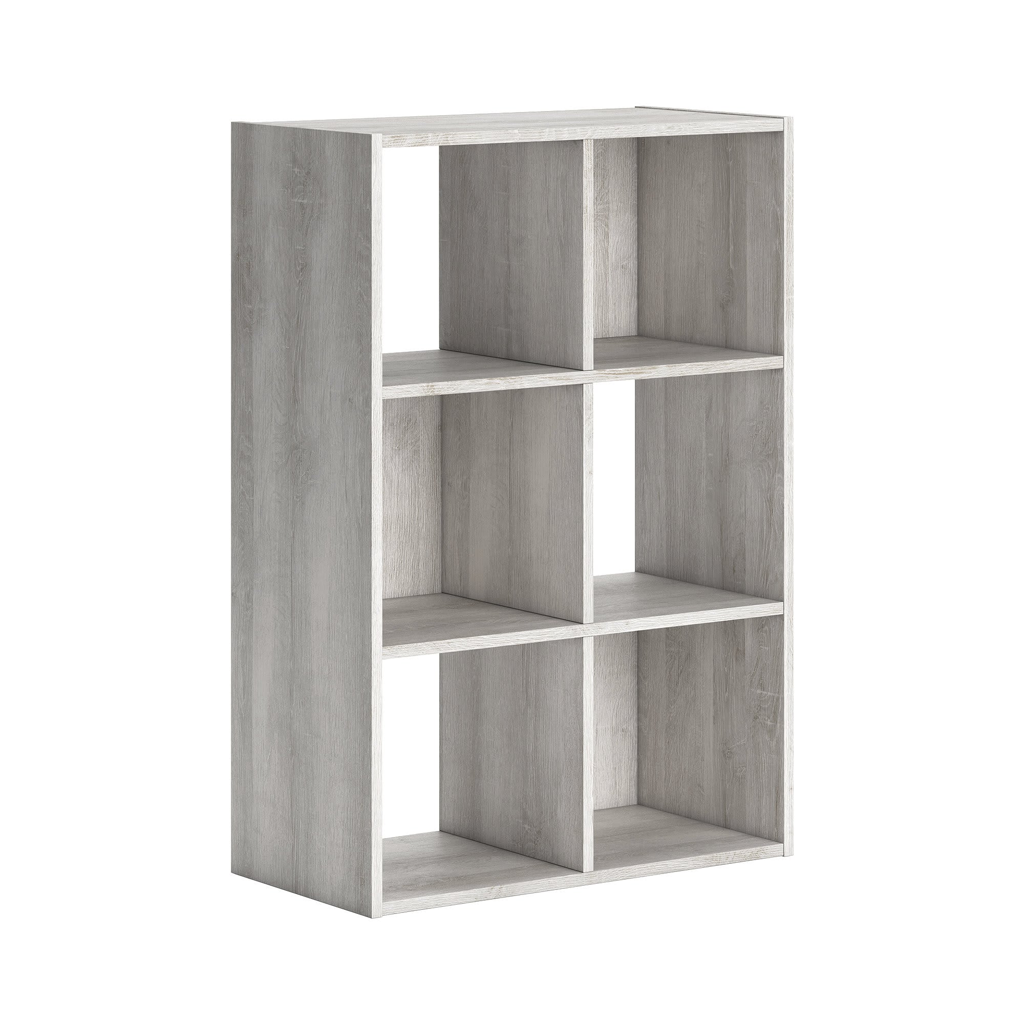 Signature Design by Ashley EA1811-3X2 Casual Paxberry Six Cube Organizer in Whitewash Finish