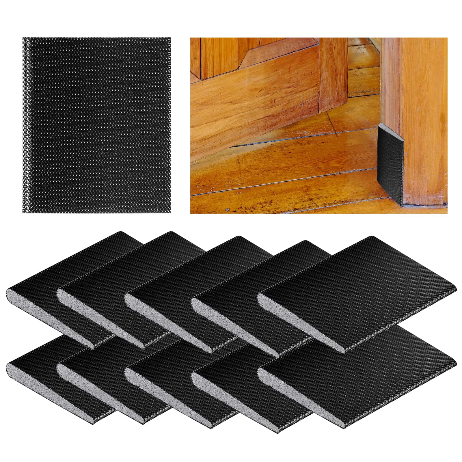 Phyfalip  Door Weather Stripping Seal Strip Self Adhesive Door Corner Seals Draft Stopper Foam for Weather Protection and Noise Isolation