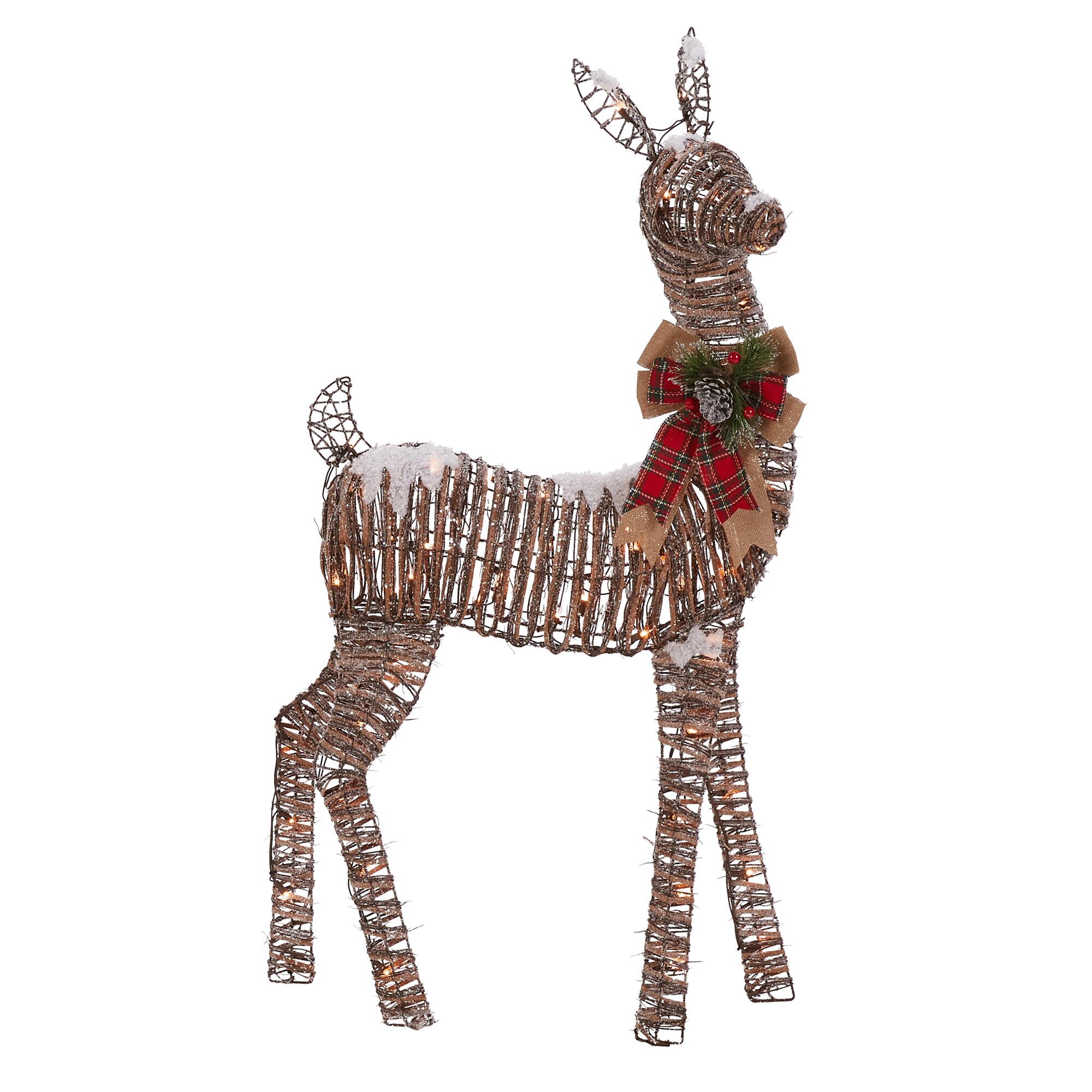 Holiday Living 48-in Deer Free Standing Decoration with Clear ...