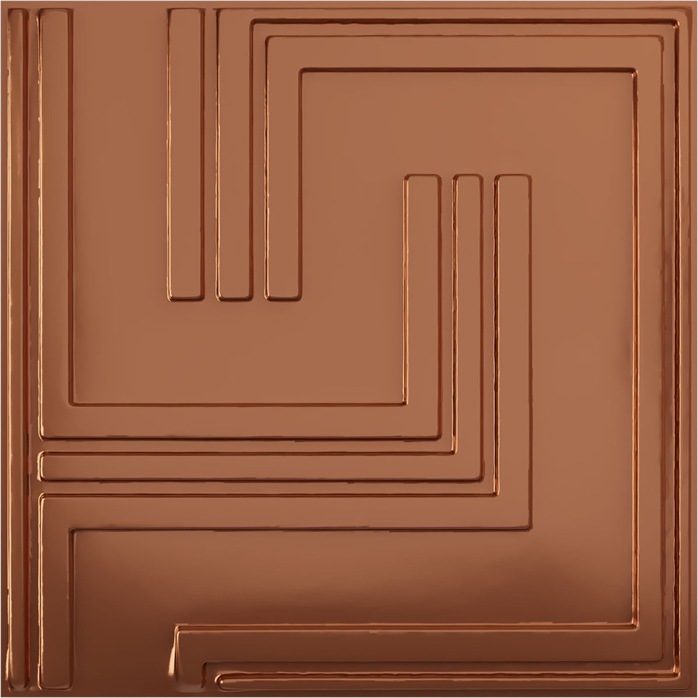 Ekena Millwork WP20X20GMBCO-CASE-12 19-5/8-in x 19-5/8-in Embossed Paintable/Stainable Copper PVC Wall Panel ( 12 -Pack, Covers 32.04-sq ft )