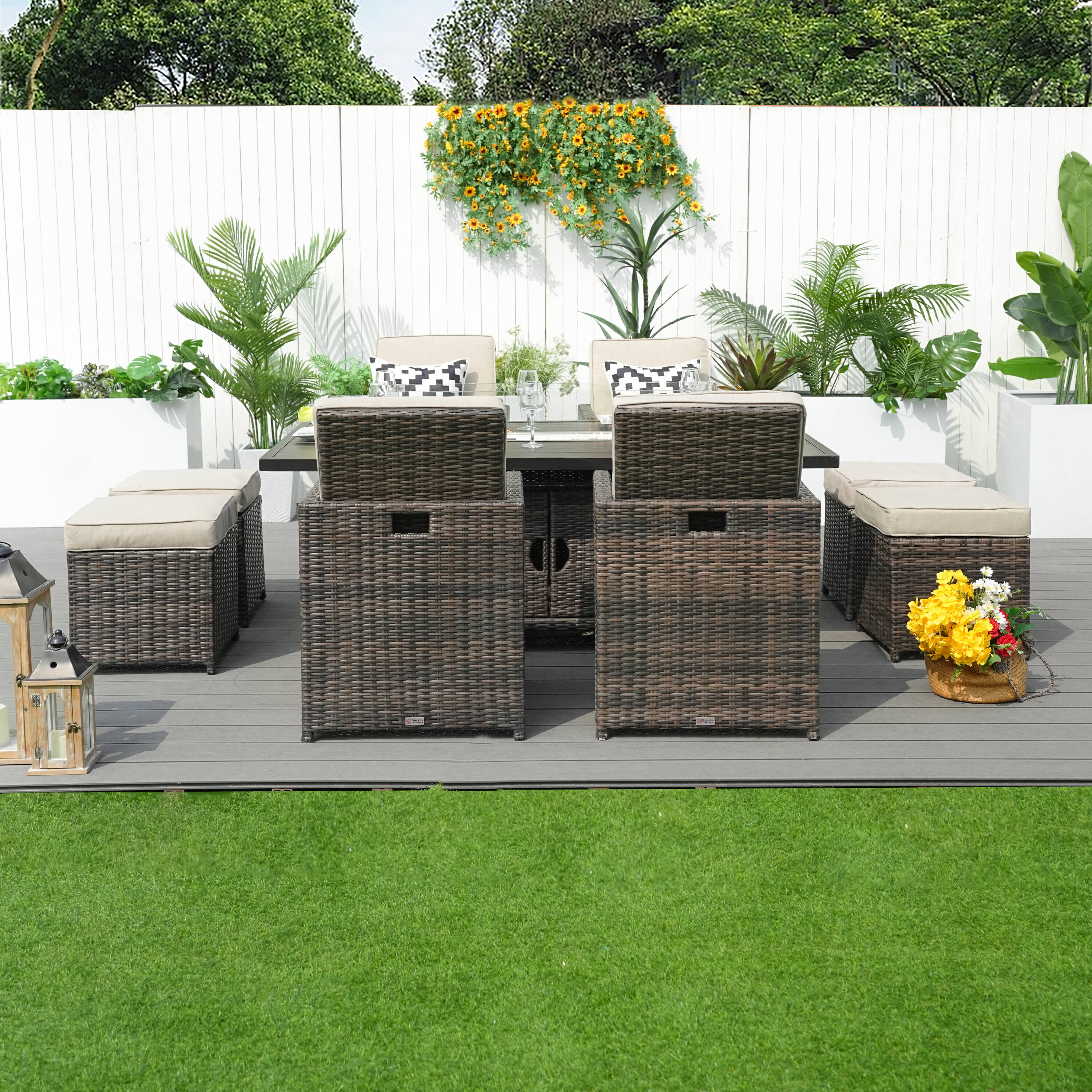 Direct Wicker DWG-1633RA-BR Patio-Dining-Sets - View #4