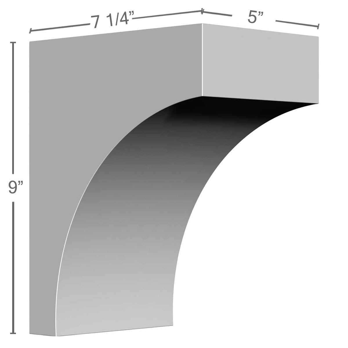 Ekena Millwork BKT05X07X09ST Exterior-Brackets-Braces - View #2