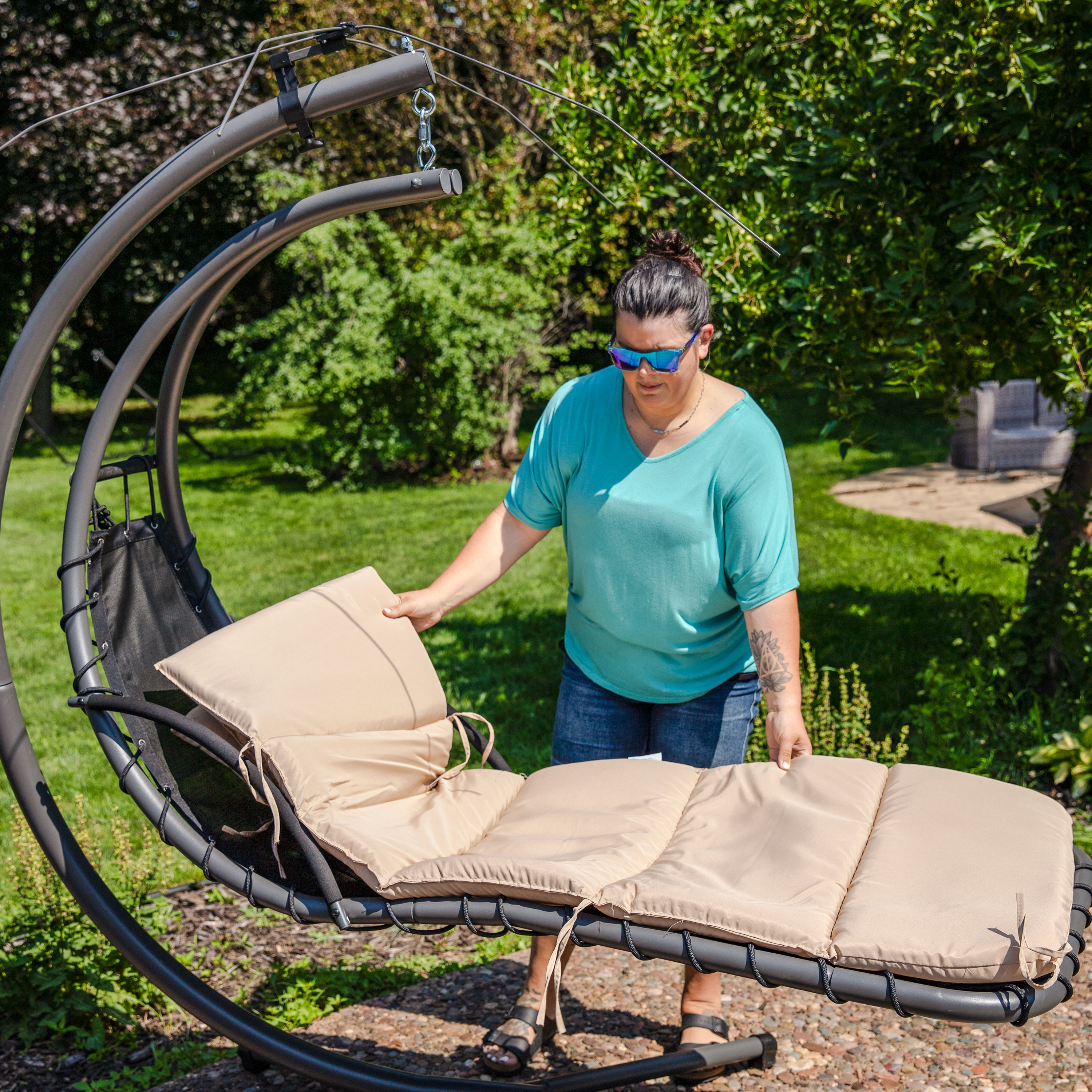 Sunnydaze Decor HH-FLC-BEIGE Patio-Chairs - View #10