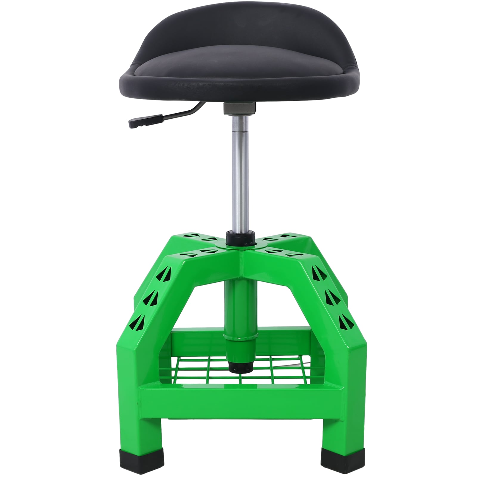 Tatayosi JL590154 Pneumatic 360 Degree Swivel Stool Mechanics Rolling Creeper Seat Heavy Duty Rolling Mechanics Stool Shop Stool with Casters green