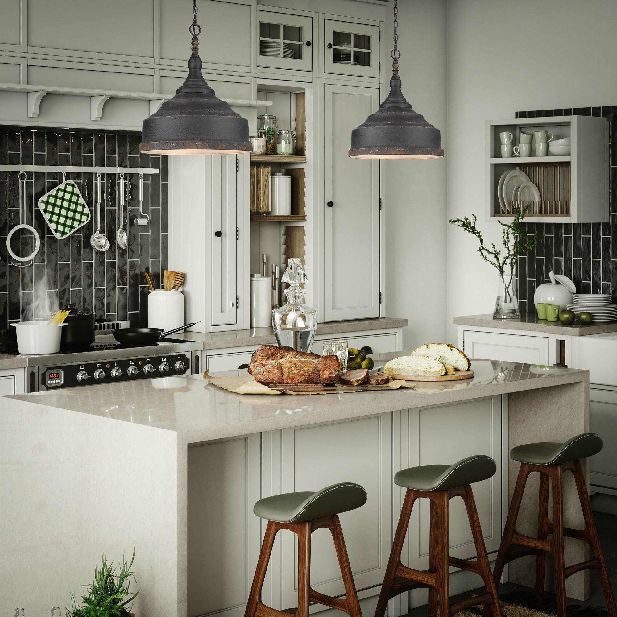 Golden Lighting 0806-3P ABI Pendant-Lights - View #6