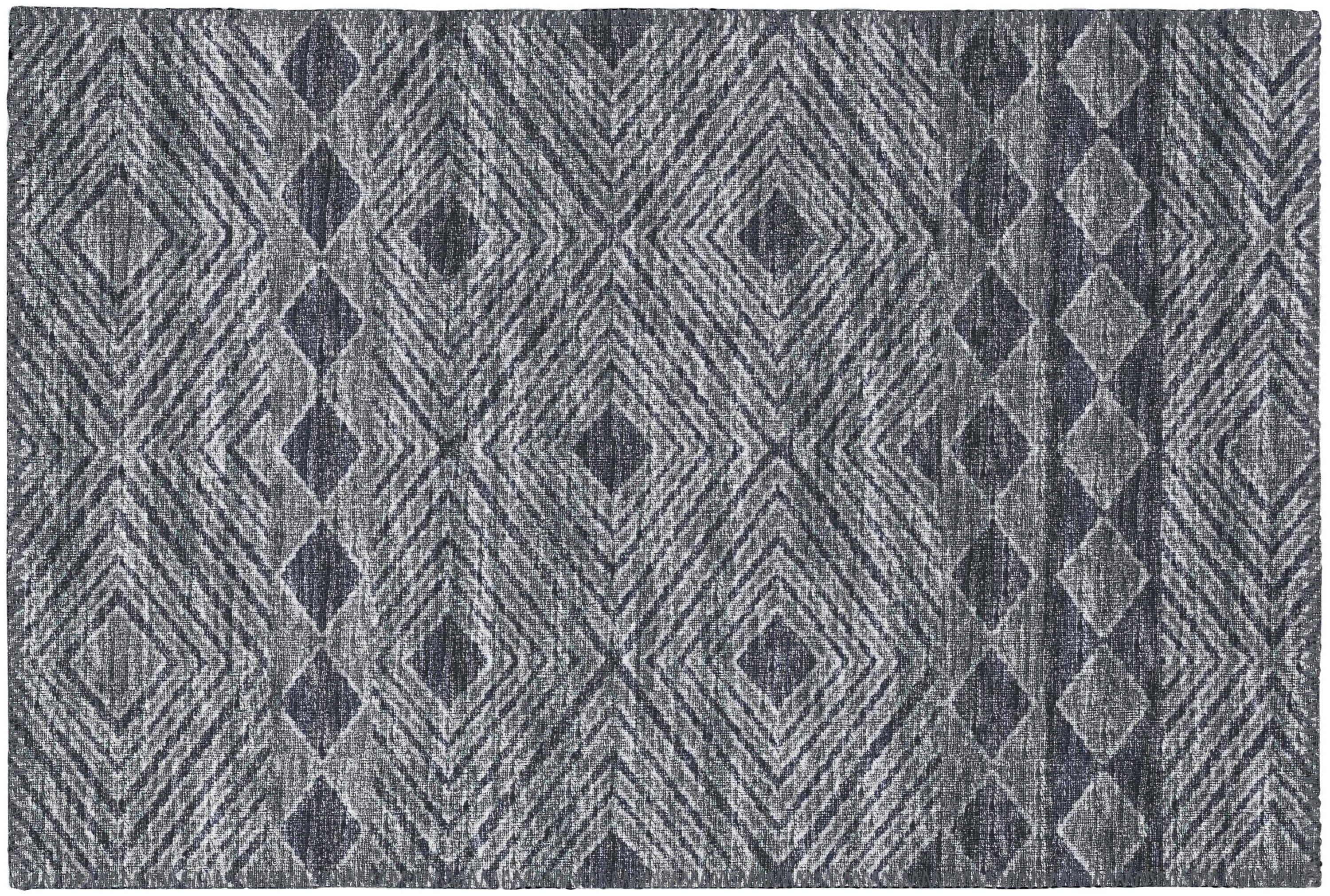 Addison Rugs AYU31GR20X30 Yuma 2 x 3 (ft) Chenille Gray Rectangular Indoor/Outdoor Geometric Southwestern Machine washable Throw rug