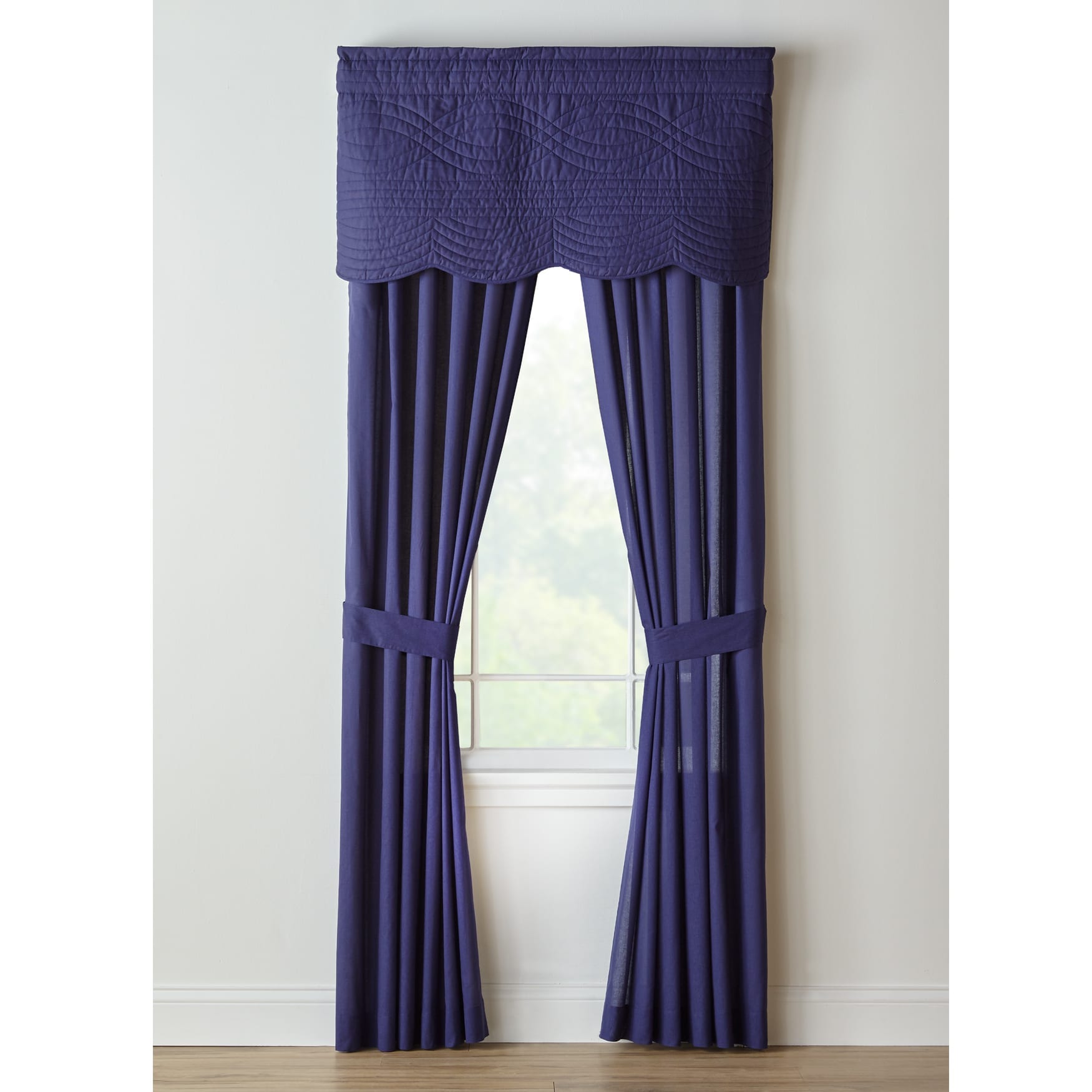 BrylaneHome 196391387476 Florence Panel Set with Tiebacks