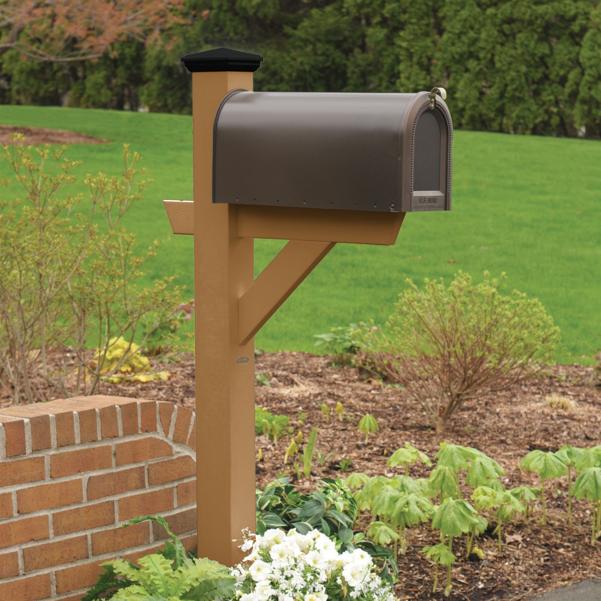 Highwood Brown Mount Mailbox Post At Lowes Com   11700904 