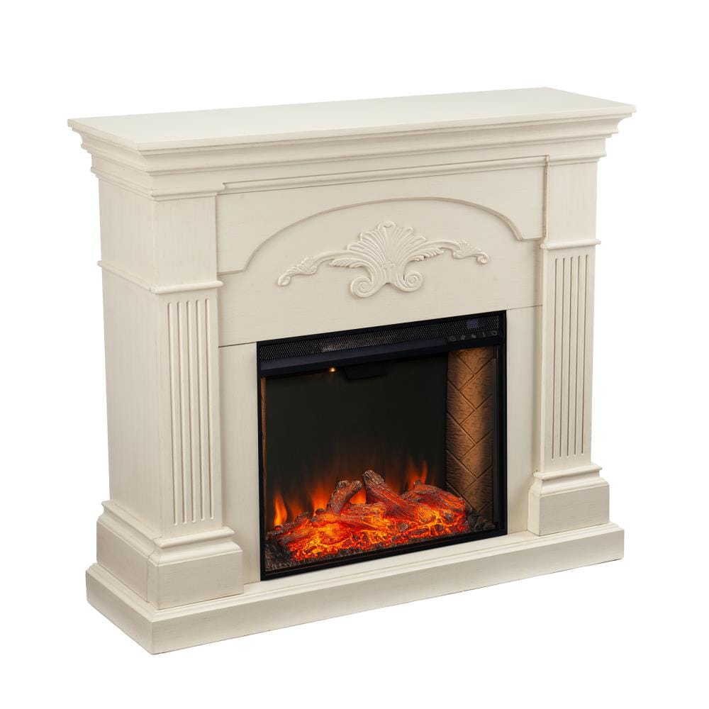 Boston Loft Furnishings 44.75-in W Ivory Fan-Forced Electric Fireplace ATG5729FS Uae Electronic uaeelectronic.com