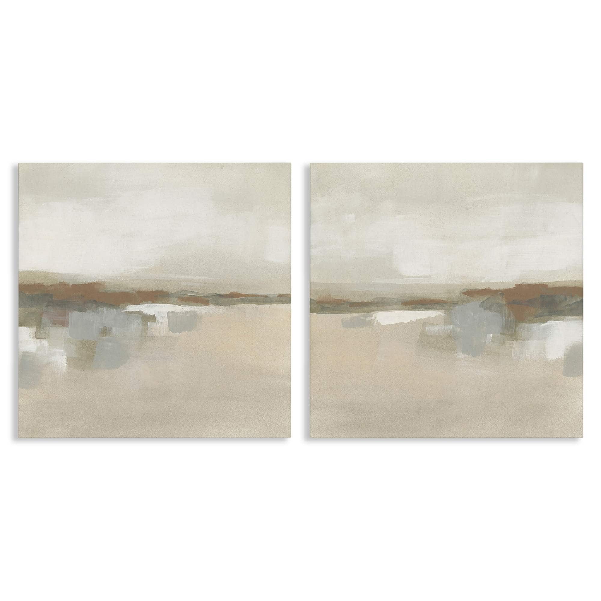 Stupell Industries B2-762-CN-2PC-24X24 Earthy Landscape Impressions 2pc Canvas Set design by June Erica Vess