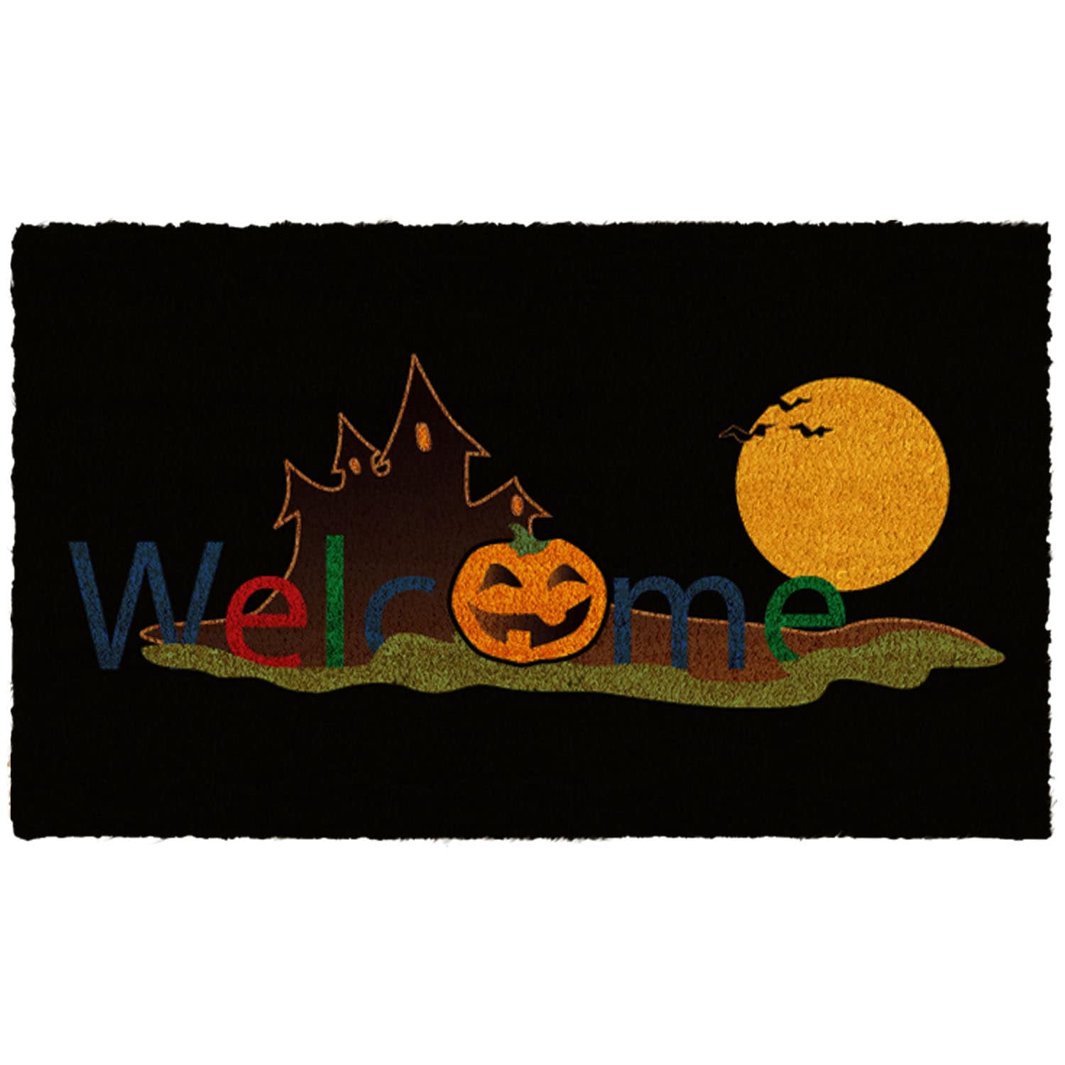Callowaymills 122061729 1-ft x 2-ft Multi Coir/Vinyl Rectangular Indoor or outdoor Decorative Door mat