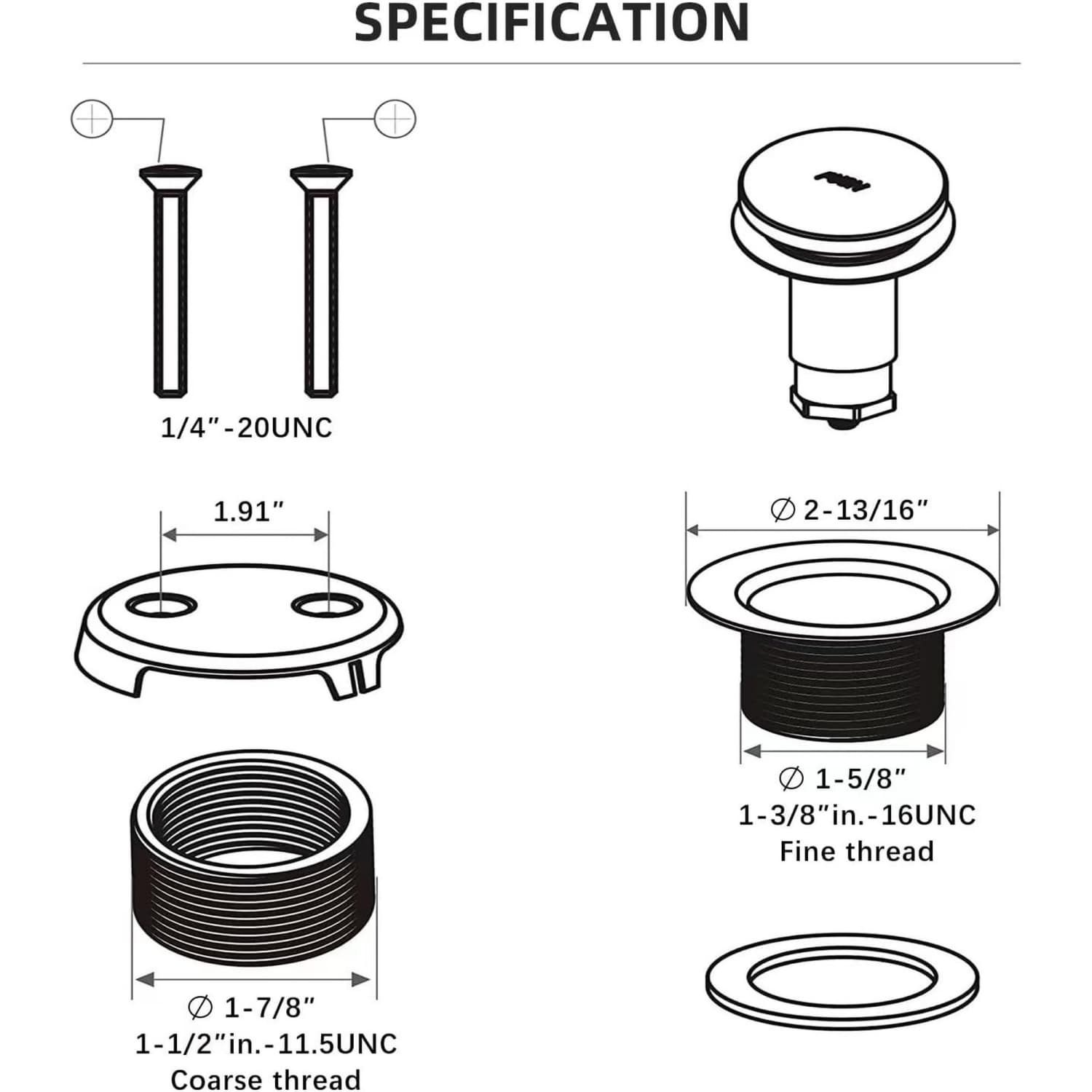 OGETFUUR L5ZQYA521PBD05 Tub-Drain - View #6