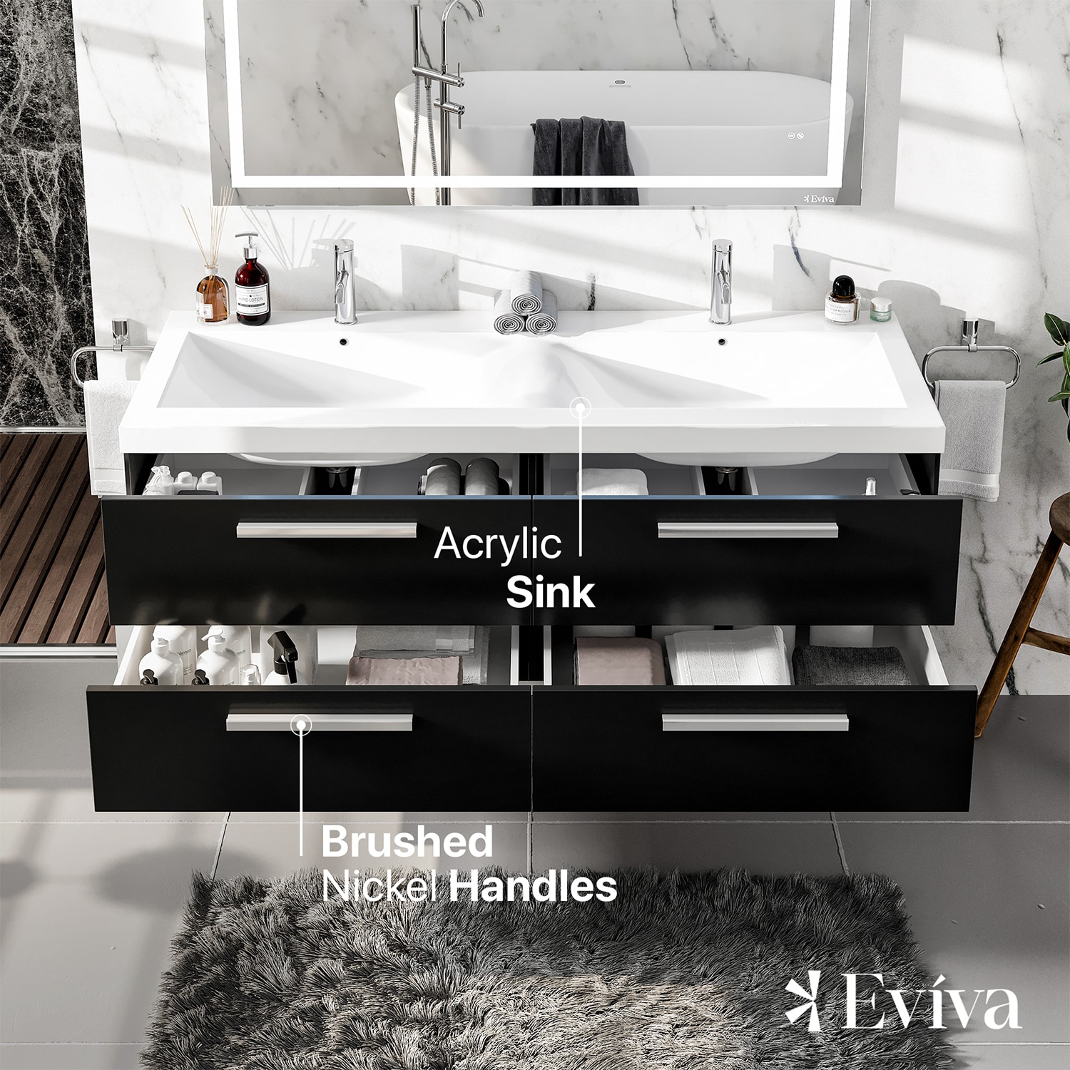 Eviva EVVN144-57BW Bath-Vanity-Combo - View #2