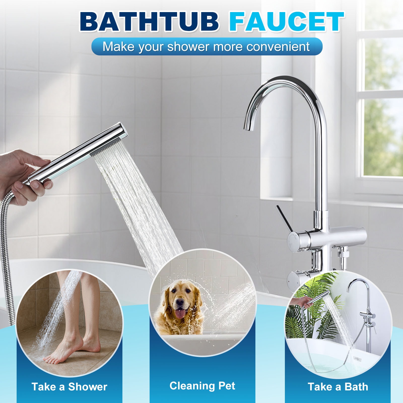 WOWOW 3081000C-LW Roman-Tub-Faucets - View #5