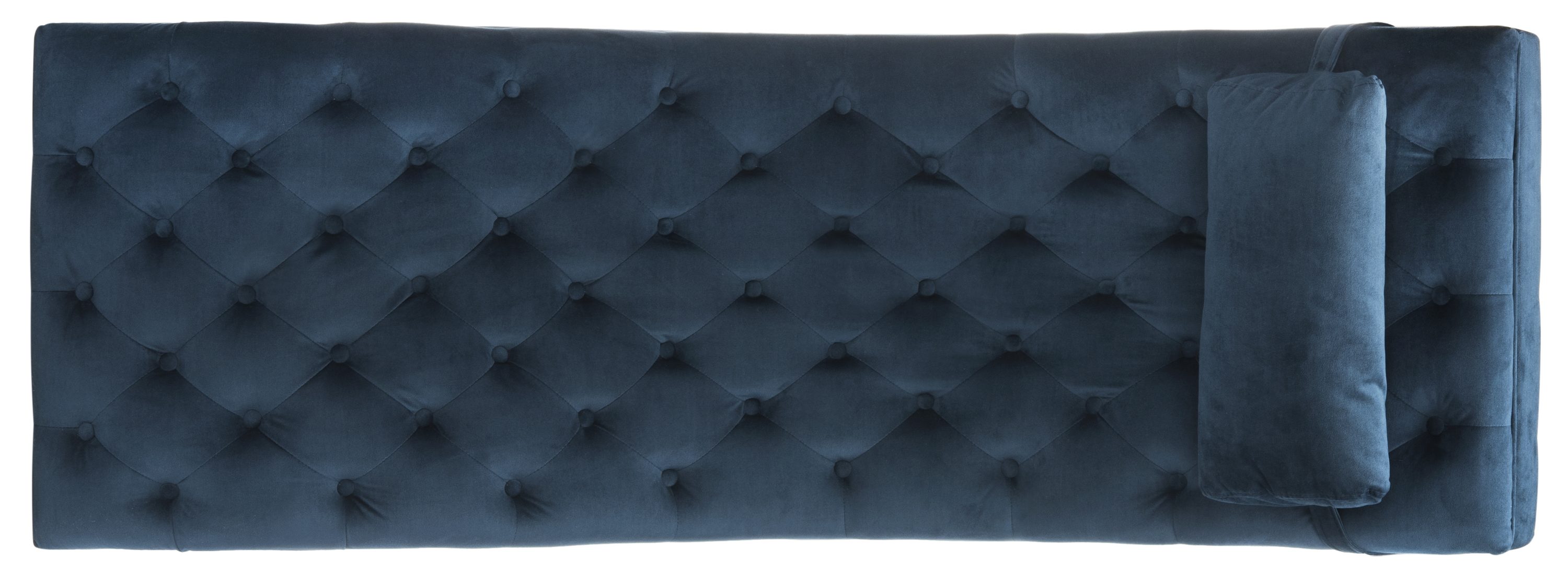 Safavieh Monroe Modern Navy/Silver Velvet Chaise Lounge at