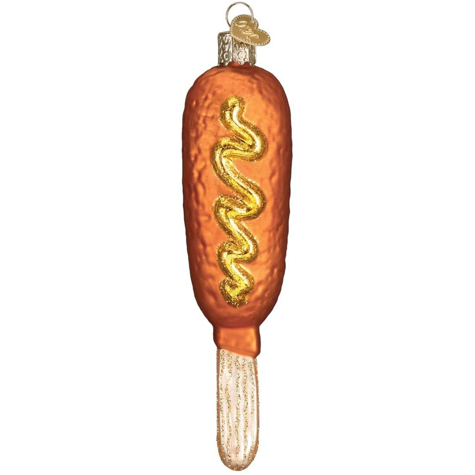 Old World Christmas 729343323279 Blown Glass Ornament for Christmas Tree - Corn Dog