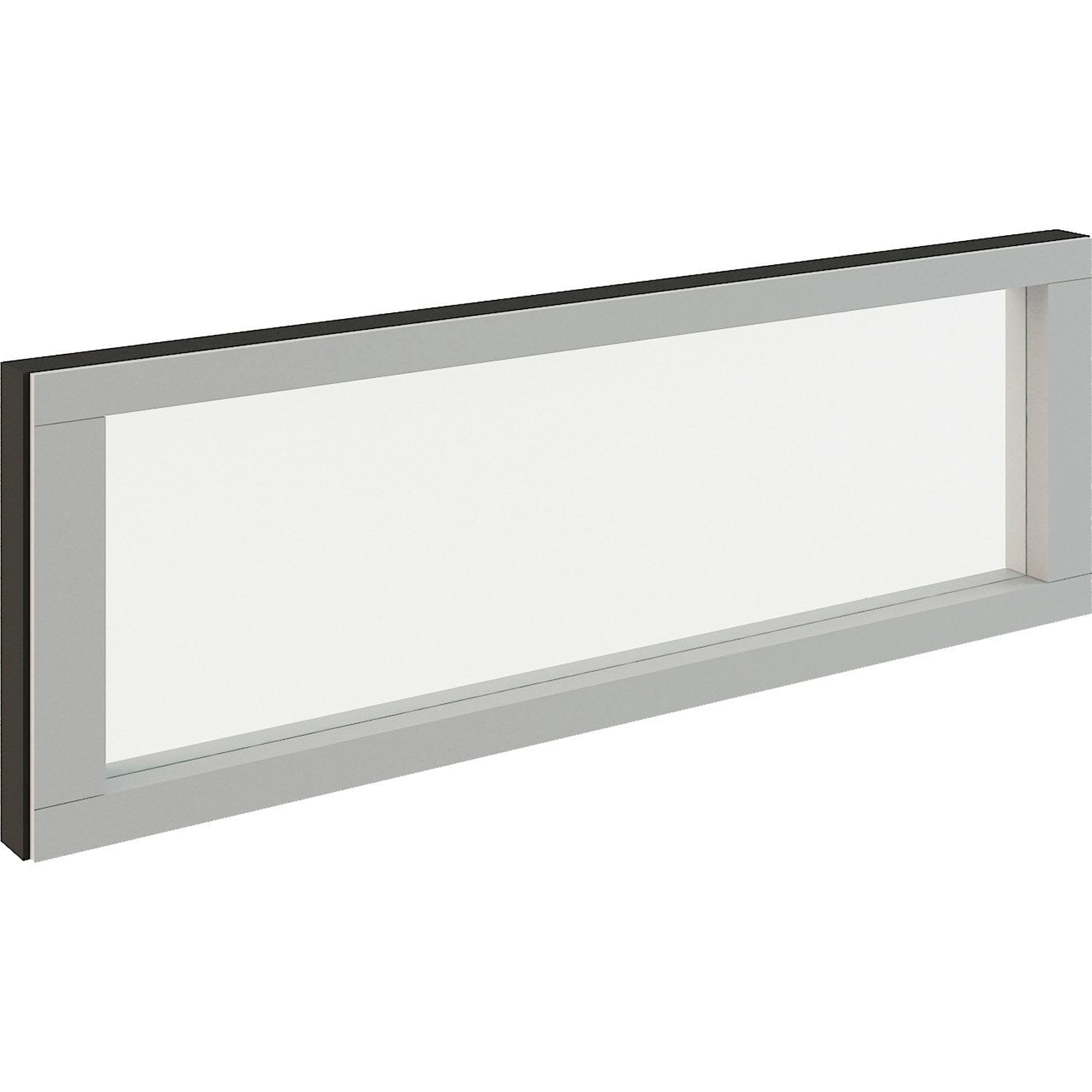 Global Industrial 695915SWBL Modular Partition Stacking Panel with Glass 48-inW x 16-inH