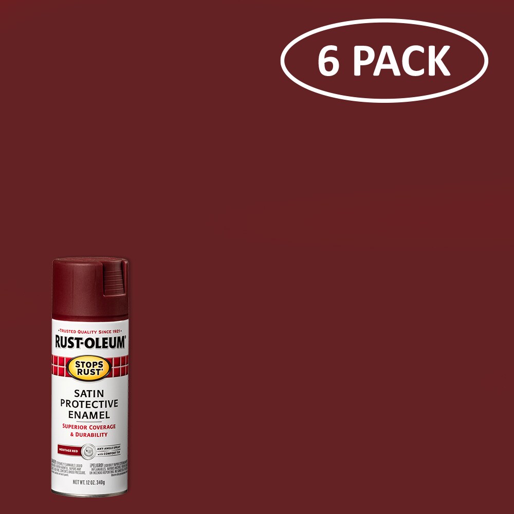 Rust-Oleum - Enamel Spray Paint: Colonial Red, Gloss, 12 oz