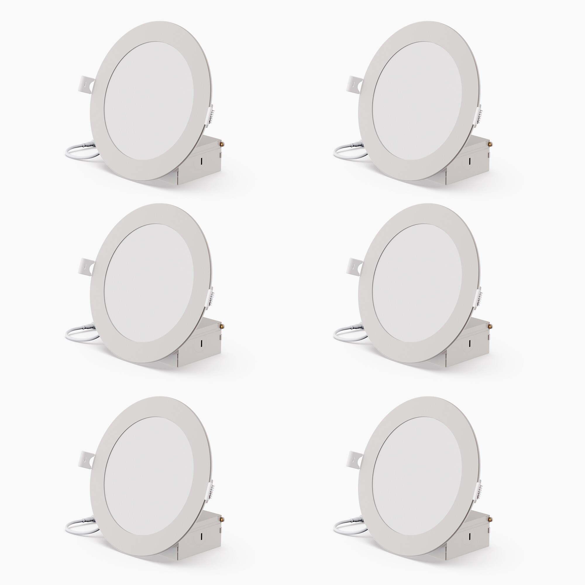 6'' White Aluminum LED Canless Recessed Lighting Kit