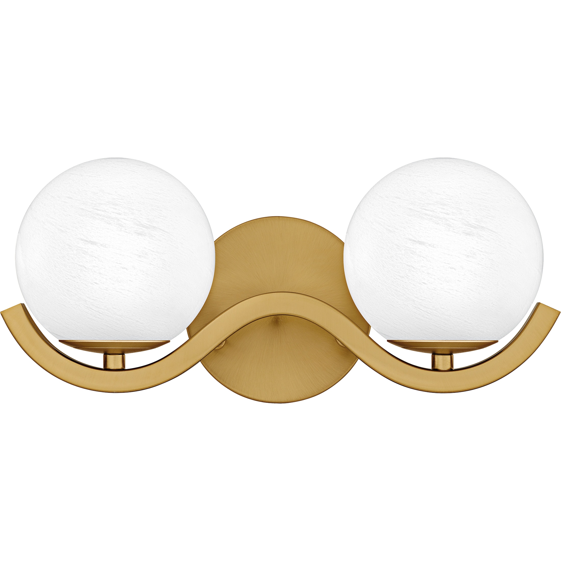 Quoizel Spherical 14.5-in 2 Light Brass Modern/contemporary Bathroom Vanity light