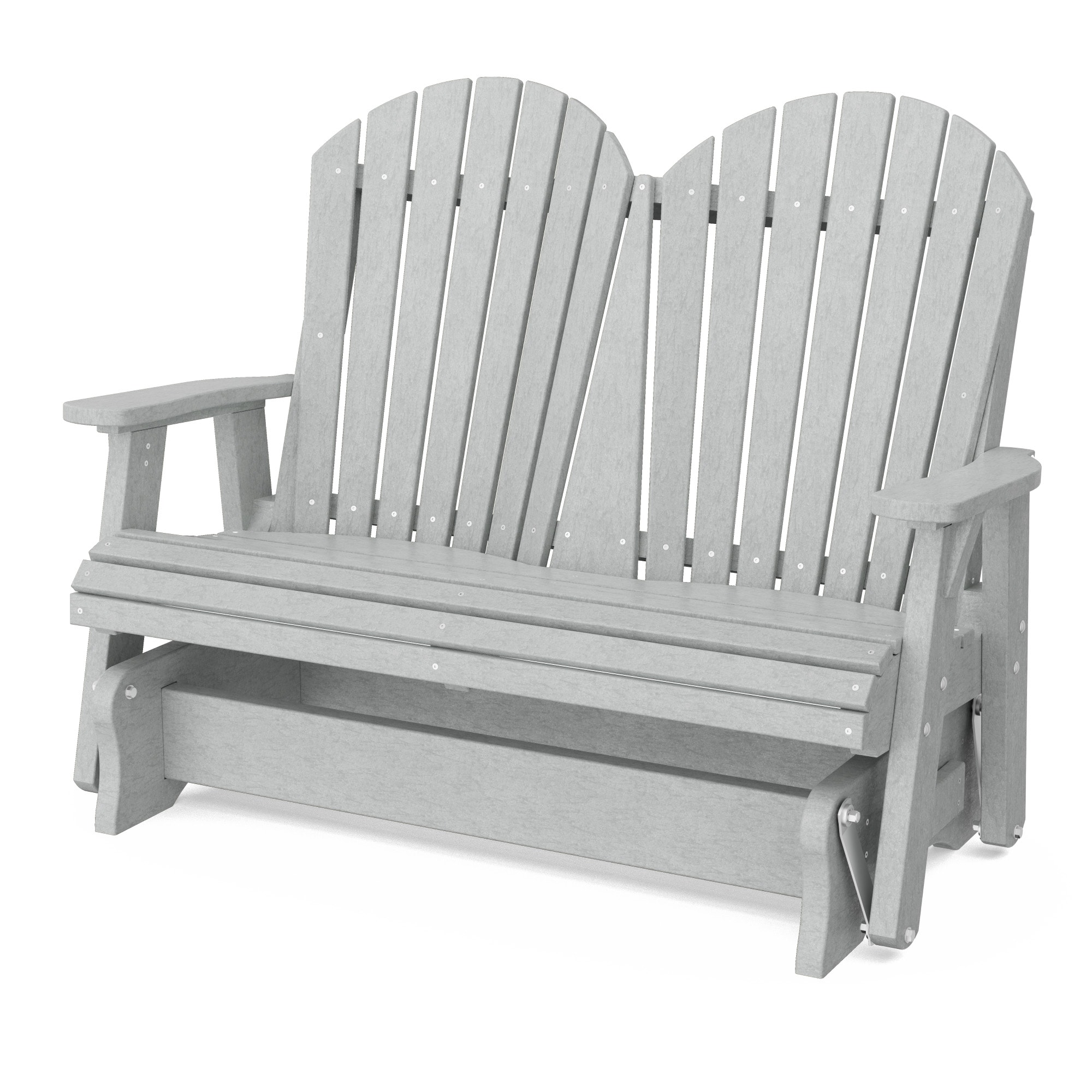 Wildridge LCC-104-LG Heritage 2 -person Light Gray HDPE Outdoor Glider