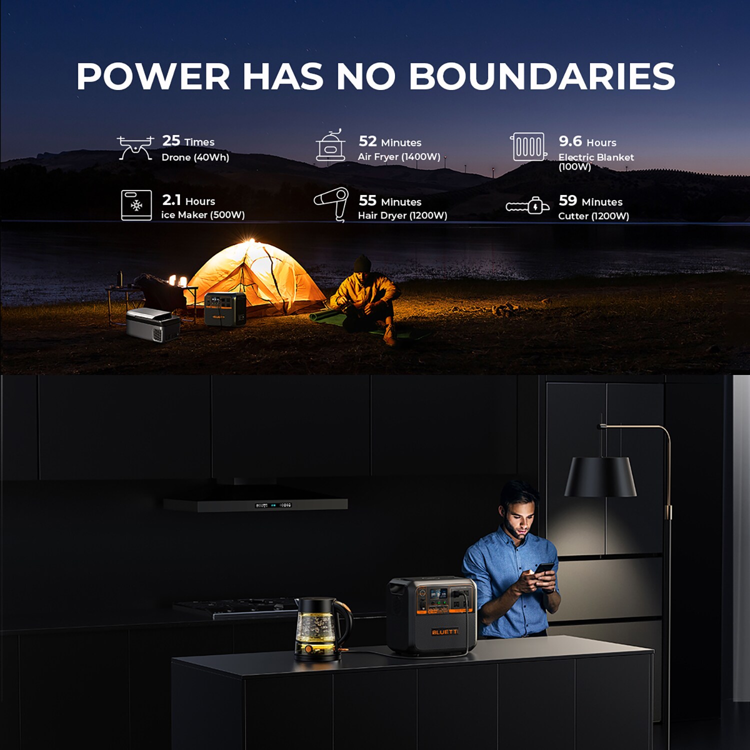 BLUETTI AC180P+D60L-LWSUS Solar-Generators - View #4