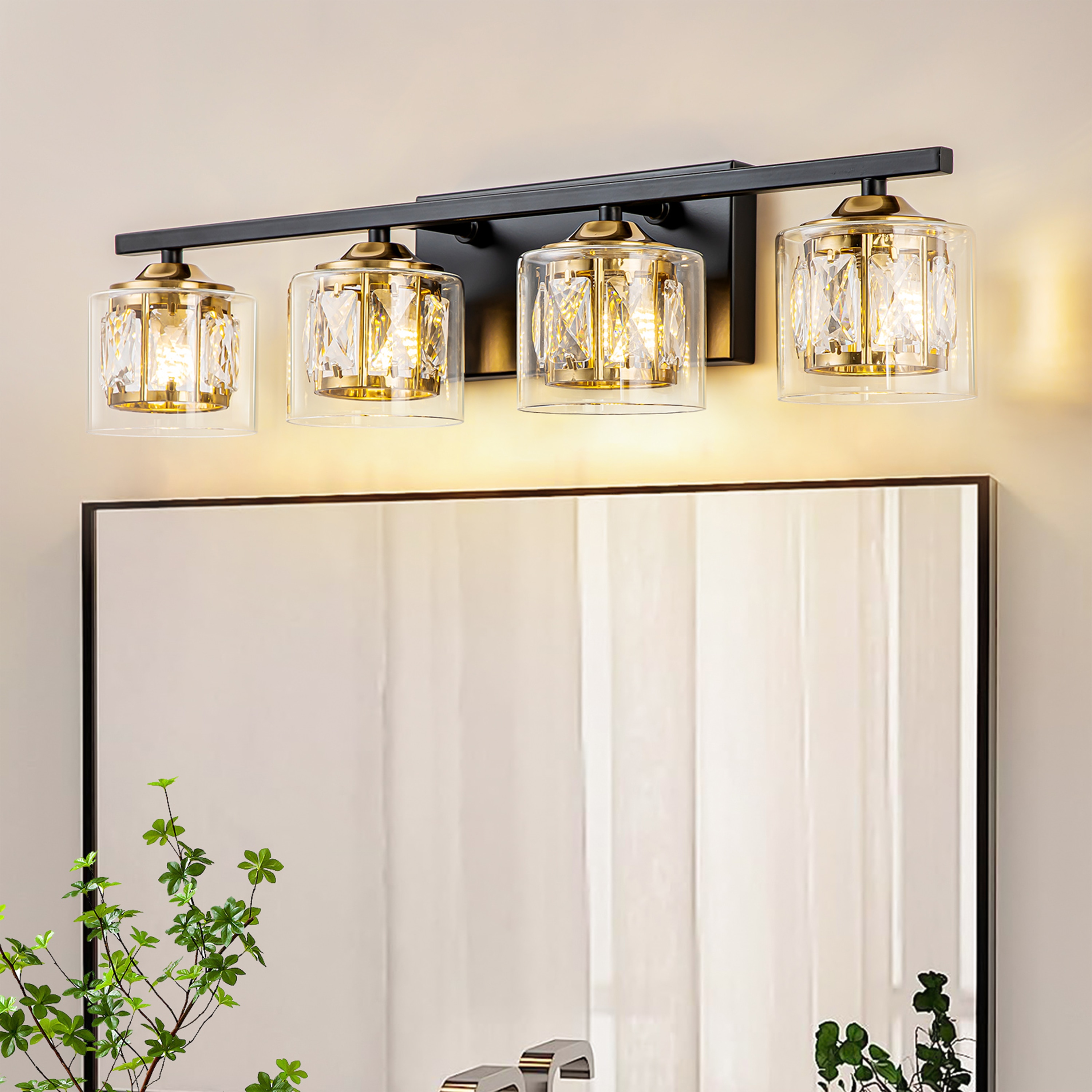 GoYeel ZW053BG04 25.59-in 4 -Light Multiple colors Modern/contemporary Vanity light