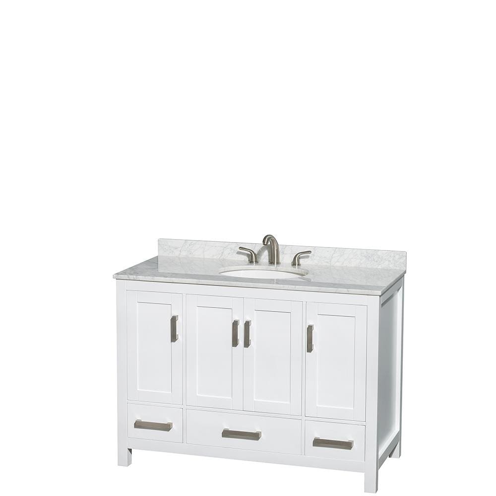 Wyndham Collection WCS141448SWHCMUNOMED Bath-Vanity-Combo - View #3