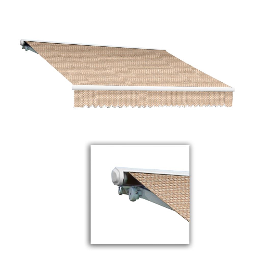Awntech SCL20-L-LPIN Galveston 240-in Wide x 120-in Projection x 10-in Height Fabric Linen Pin Striped Motorized Retractable Patio Awning